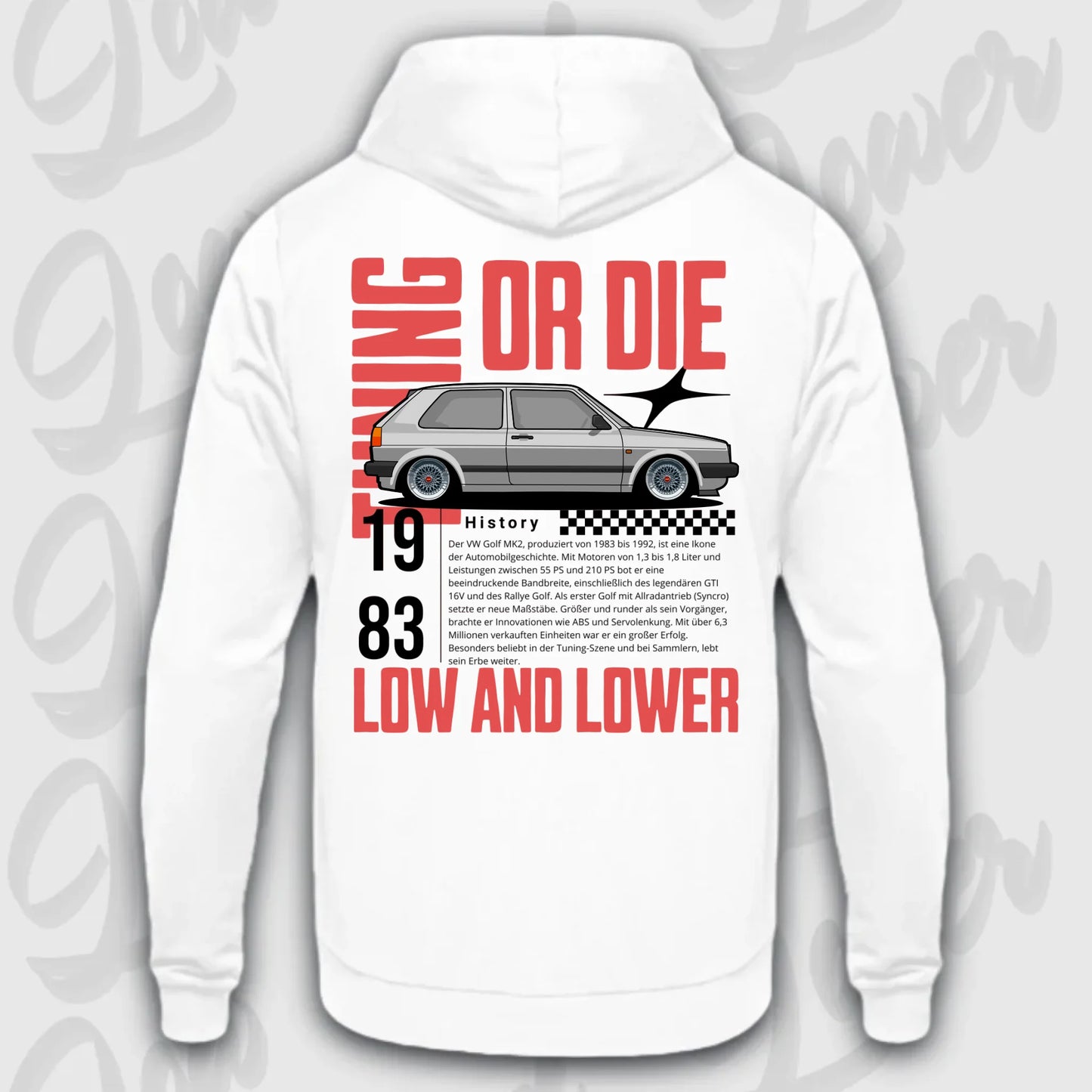 personalisierbarer hoodie Golf 2 mit eigenem design