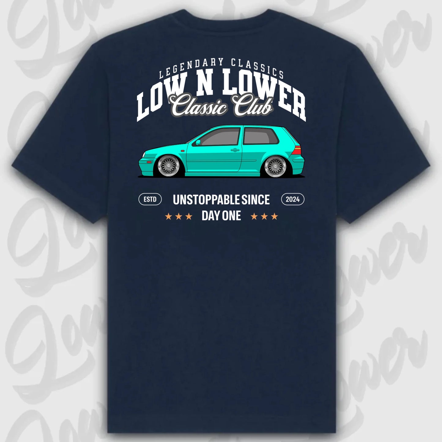 Mockup Stand shirt teeinblue - shirt 5