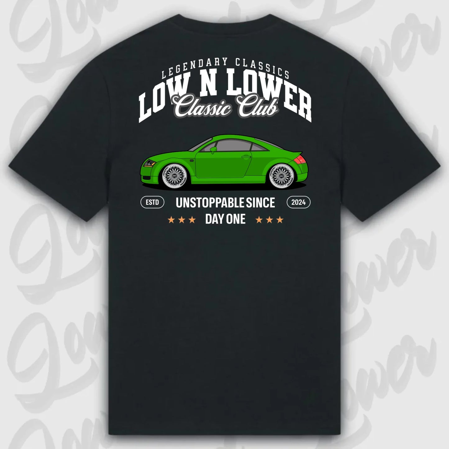 Mockup Stand shirt teeinblue - shirt Over 1