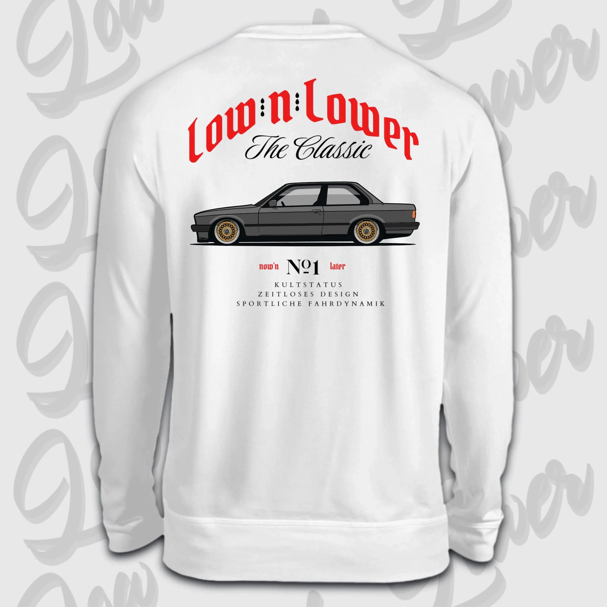Sweater weiß back BMW e30