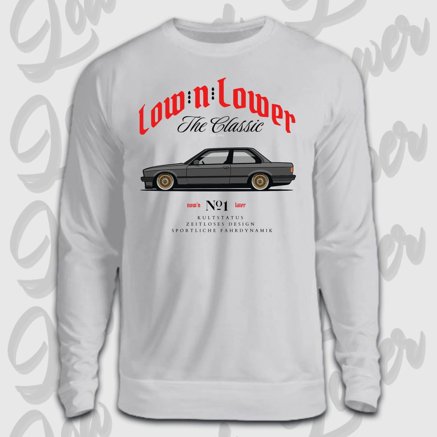 Sweater grau front BMW e30