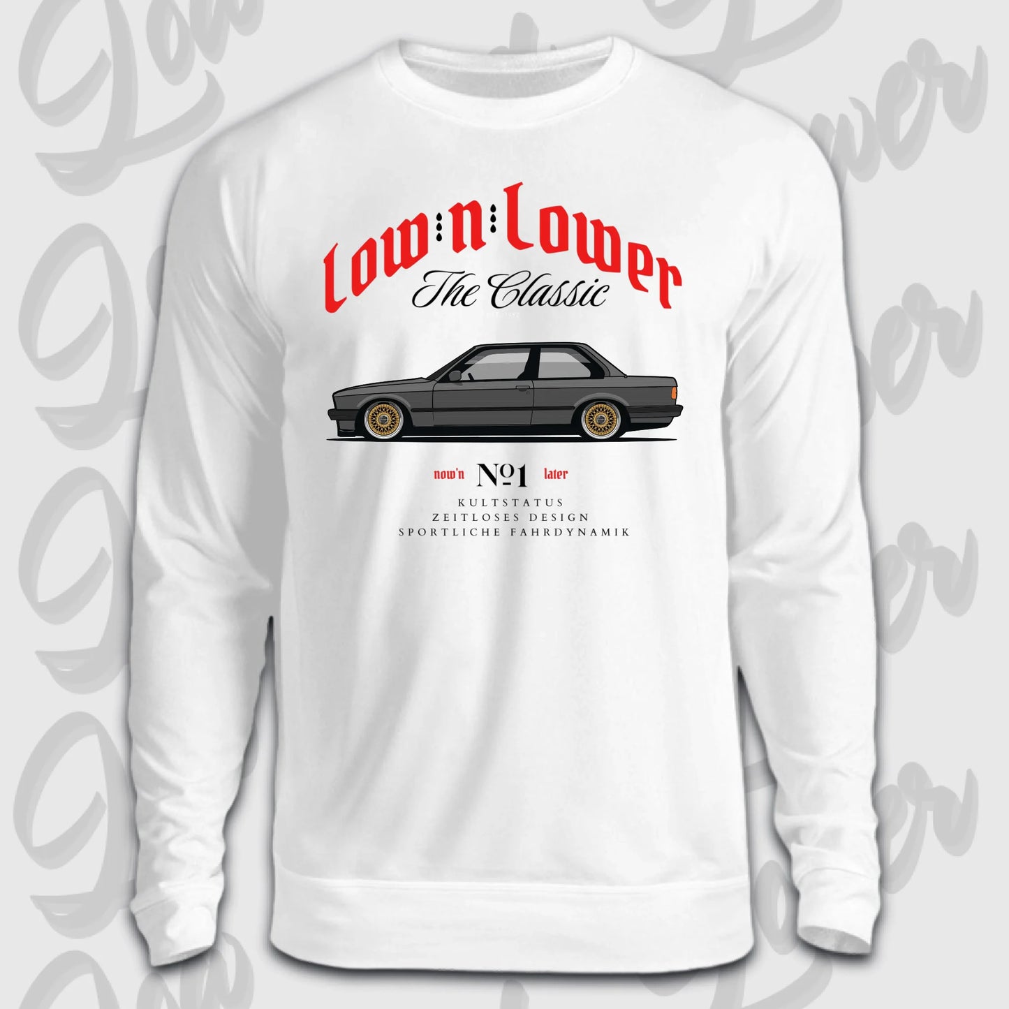 Sweater weiß Front BMW e30