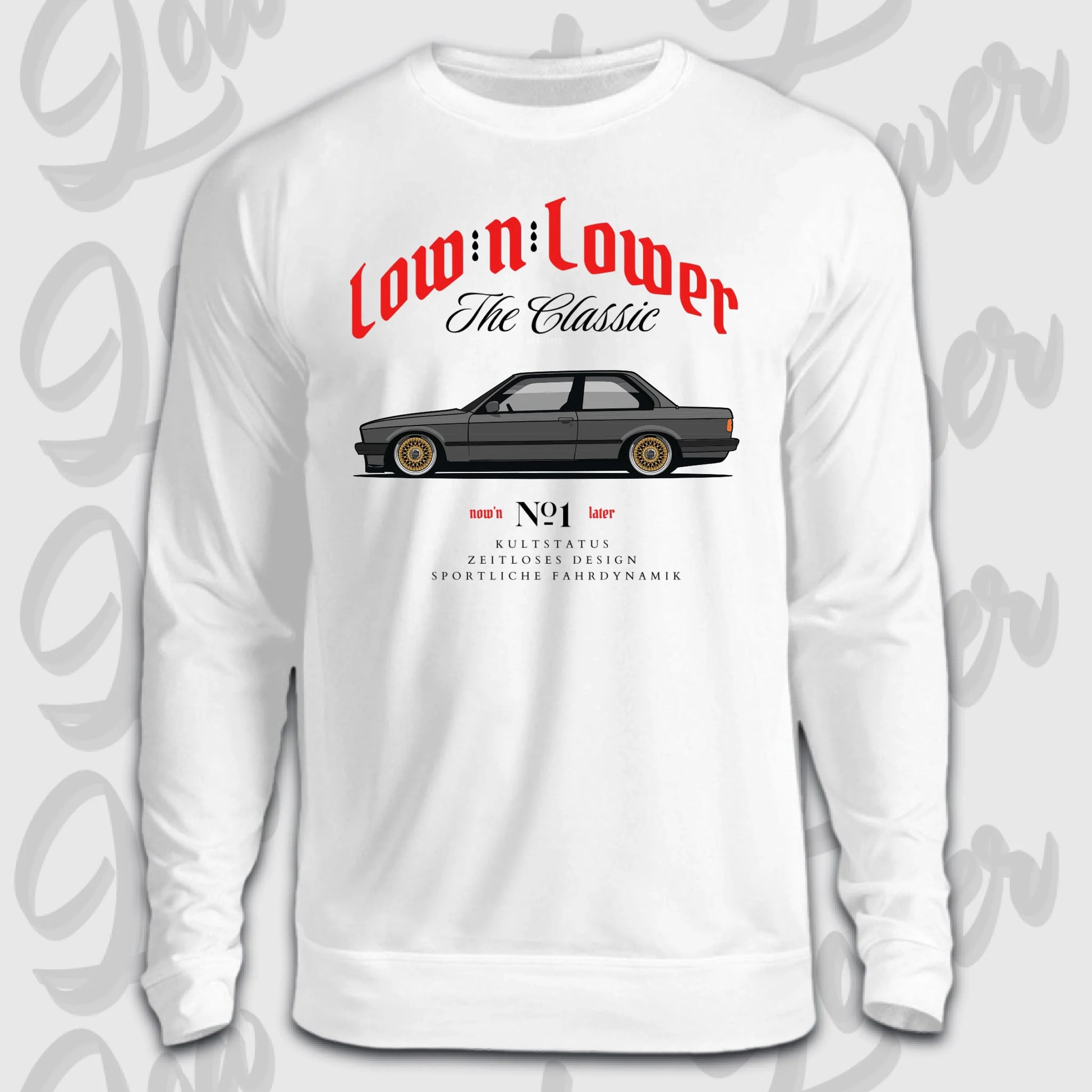 Sweater weiß Front BMW e30