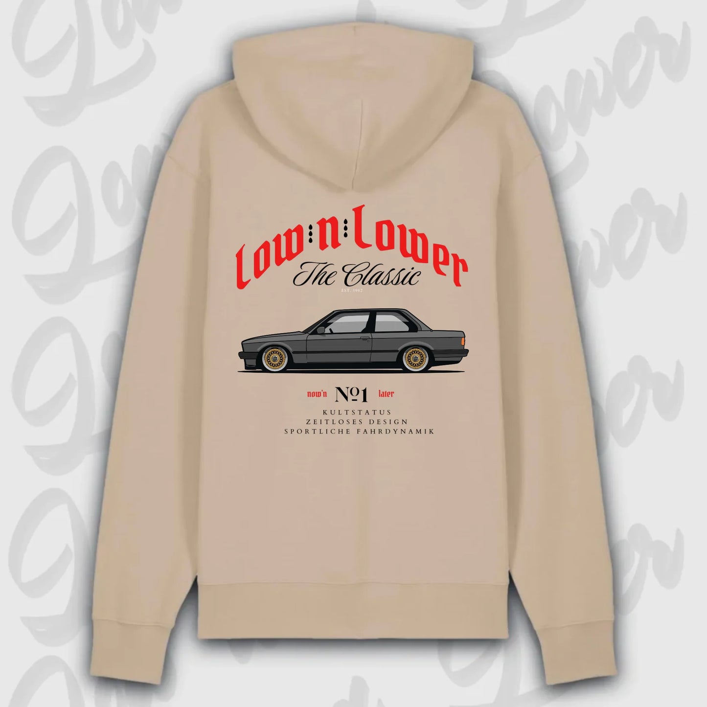 premium hoodie desert e30 rückenansicht streetwear hoodie