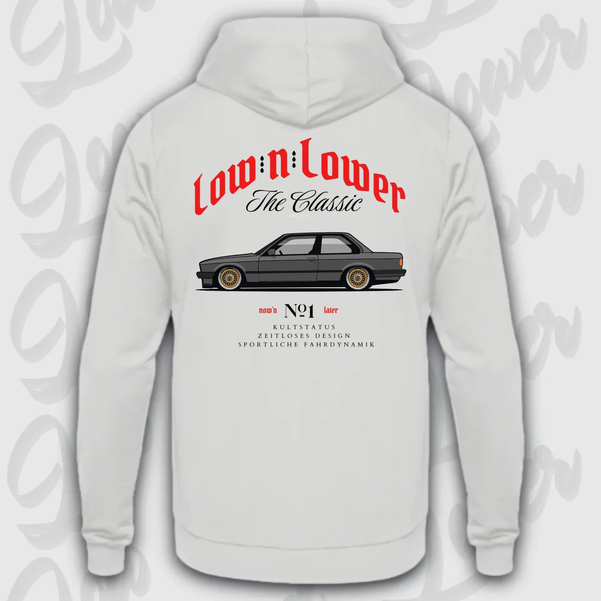 standard hoodie grau e30 rückenansicht streetwear hoodie