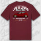 T-Shirt Tuning Cars, Personalisiert Rot Rückseite, VW, B