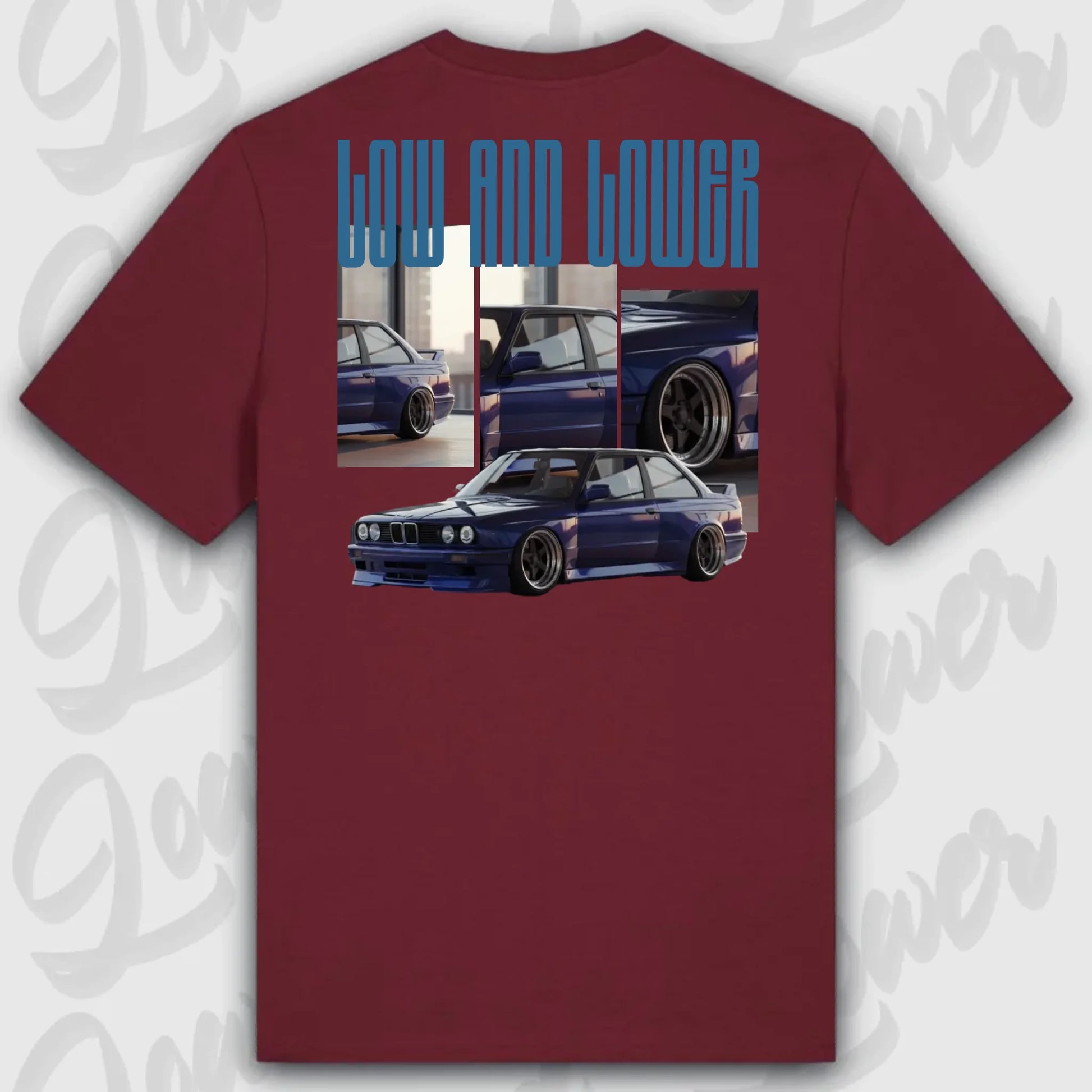 T-Shirt Tuning Cars, Personalisiert Rot Rückseite, VW, B