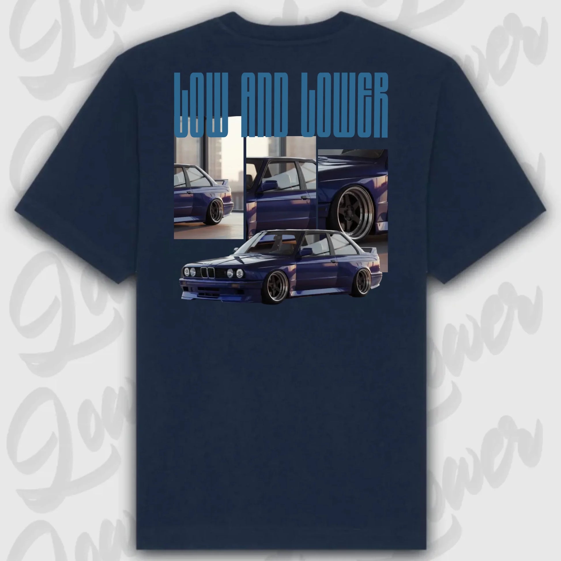 T-Shirt Tuning Cars, Personalisiert Blau Rückseite, VW, B