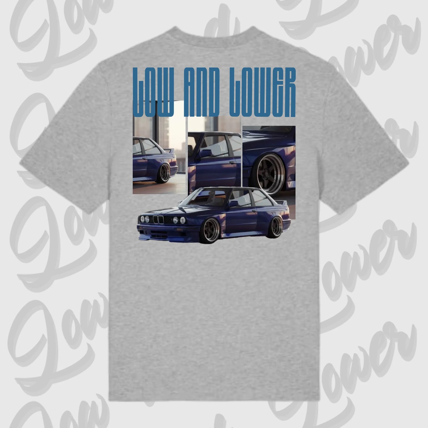 T-Shirt Tuning Cars, Personalisiert grau Rückseite, VW, B