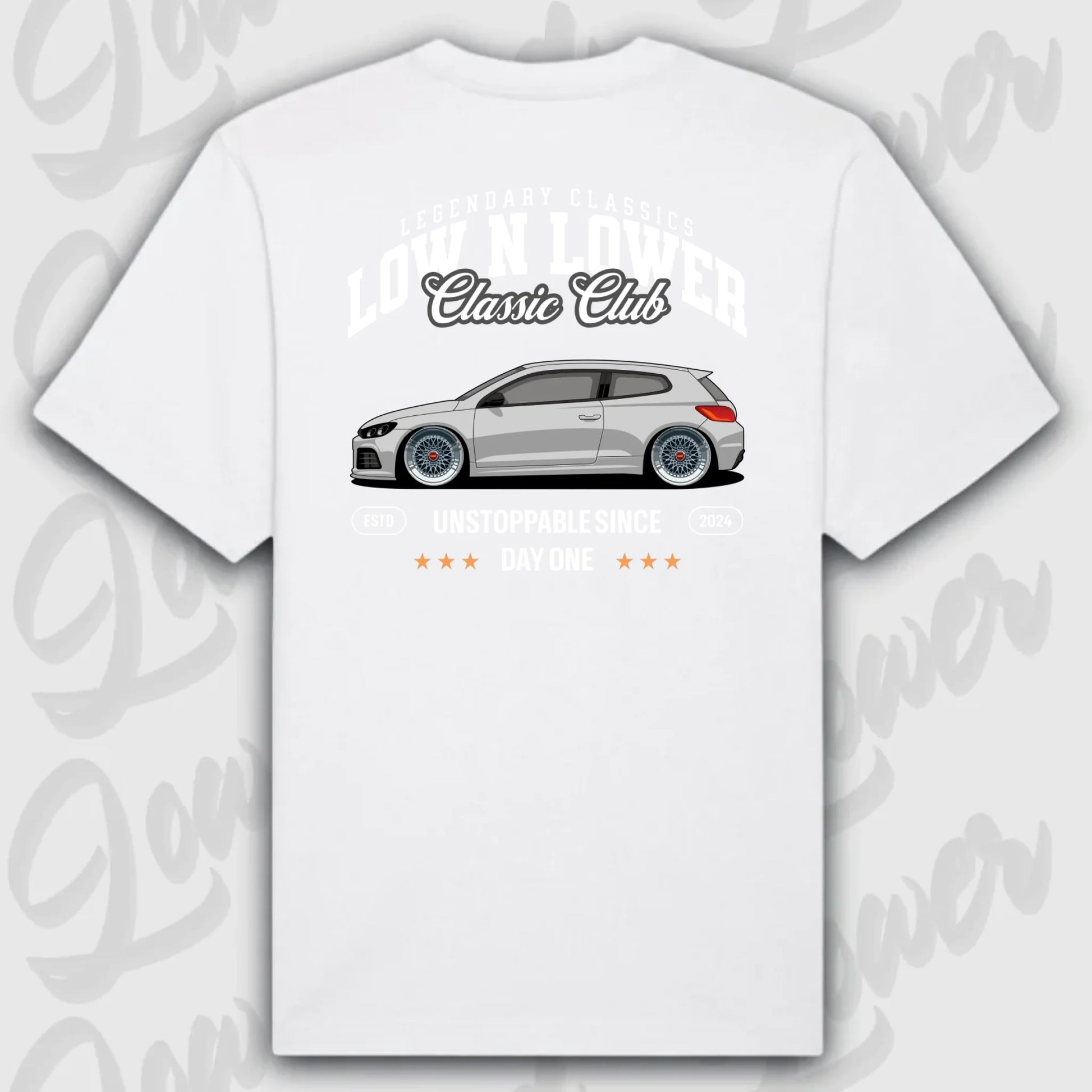 T-Shirt Personalisiert weiß, VW, BMW, Mercedes, Audi