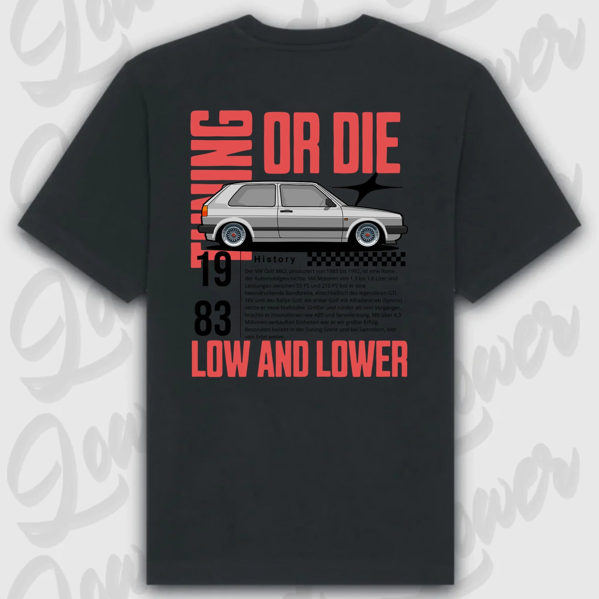 T-Shirt Personalisiert Schwarz, VW, BMW, Mercedes, Audi