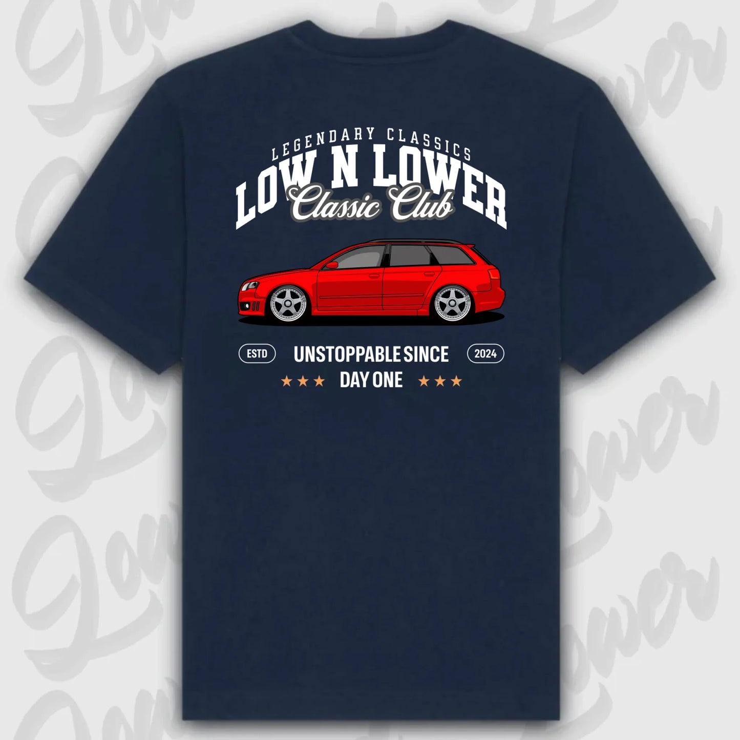 T-Shirt Personalisiert blau, VW, BMW, Mercedes, Audi
