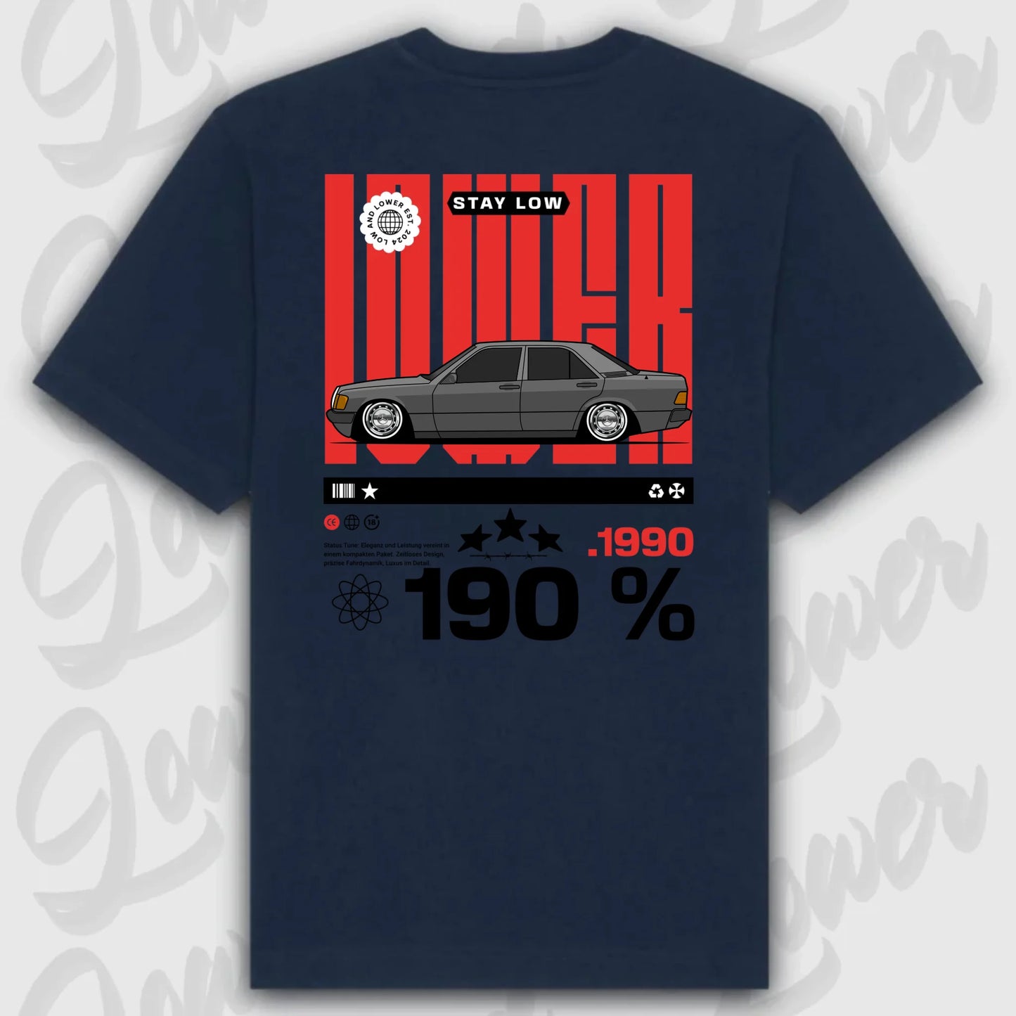 T-Shirt Personalisiert blau, VW, BMW, Mercedes, Audi