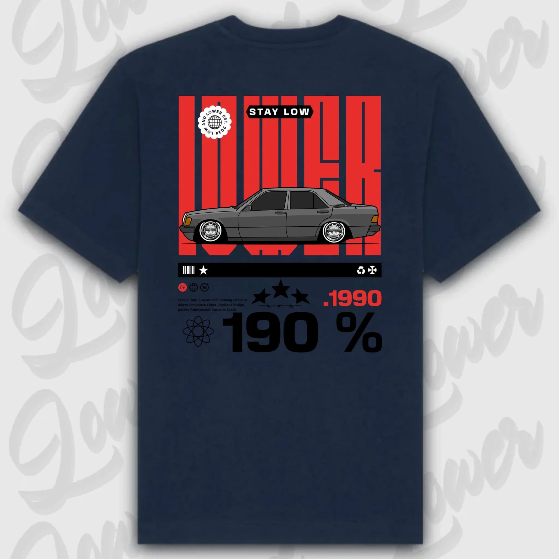 T-Shirt Personalisiert blau, VW, BMW, Mercedes, Audi