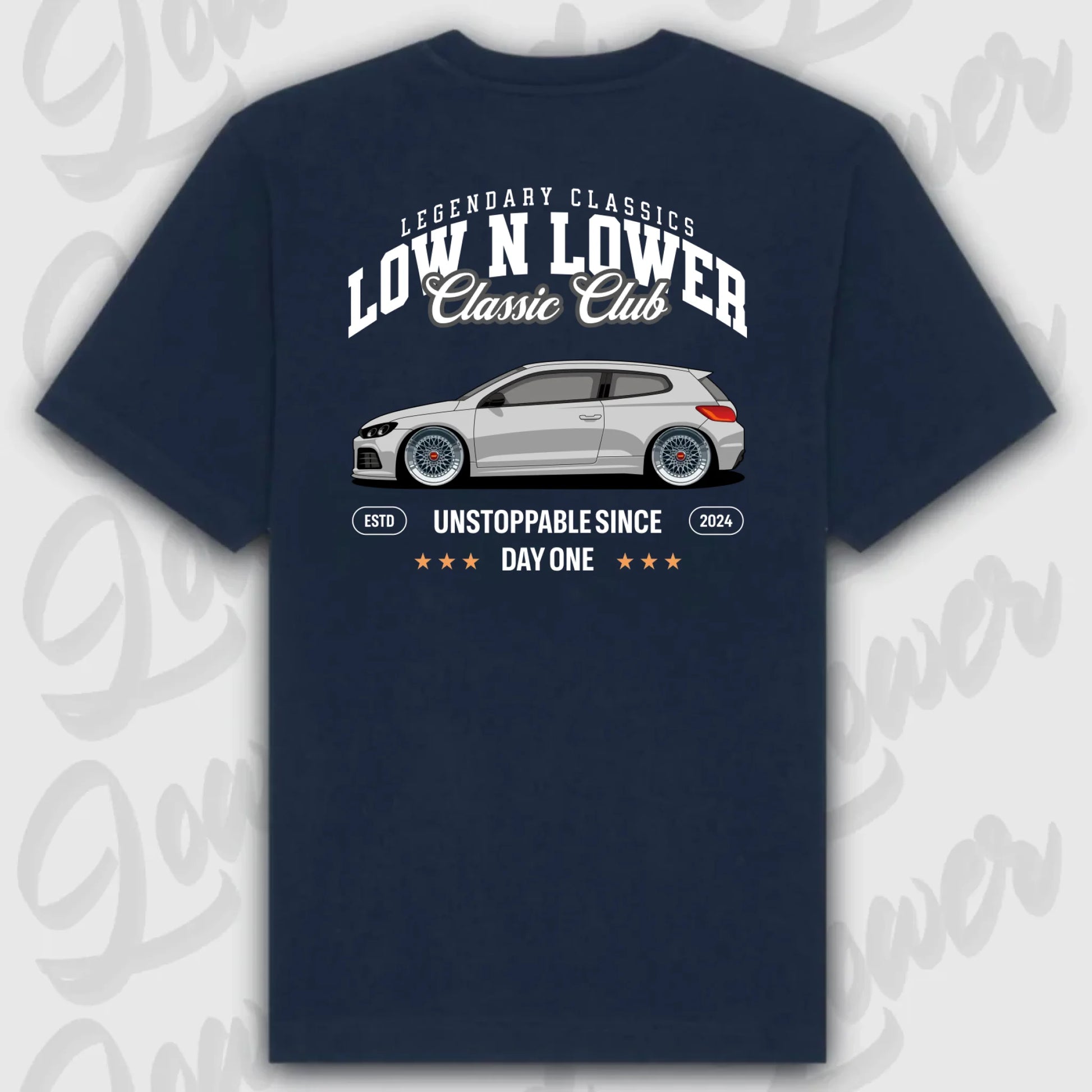 T-Shirt Personalisiert blau, VW, BMW, Mercedes, Audi