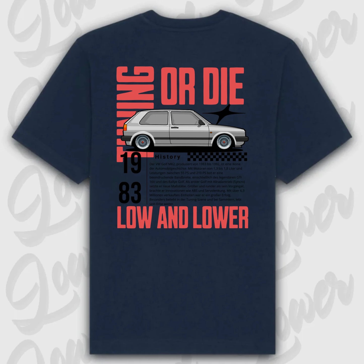 T-Shirt Personalisiert blau, VW, BMW, Mercedes, Audi