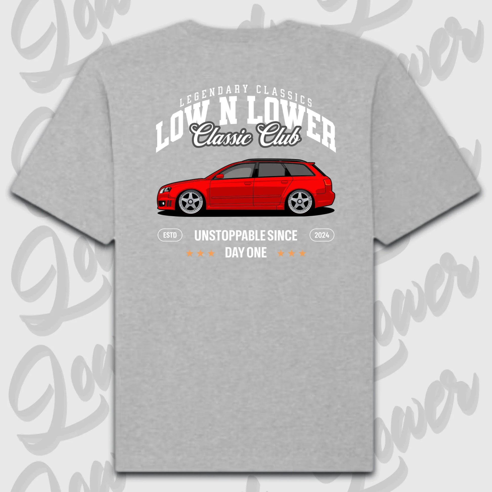 T-Shirt Personalisiert grau, VW, BMW, Mercedes, Audi