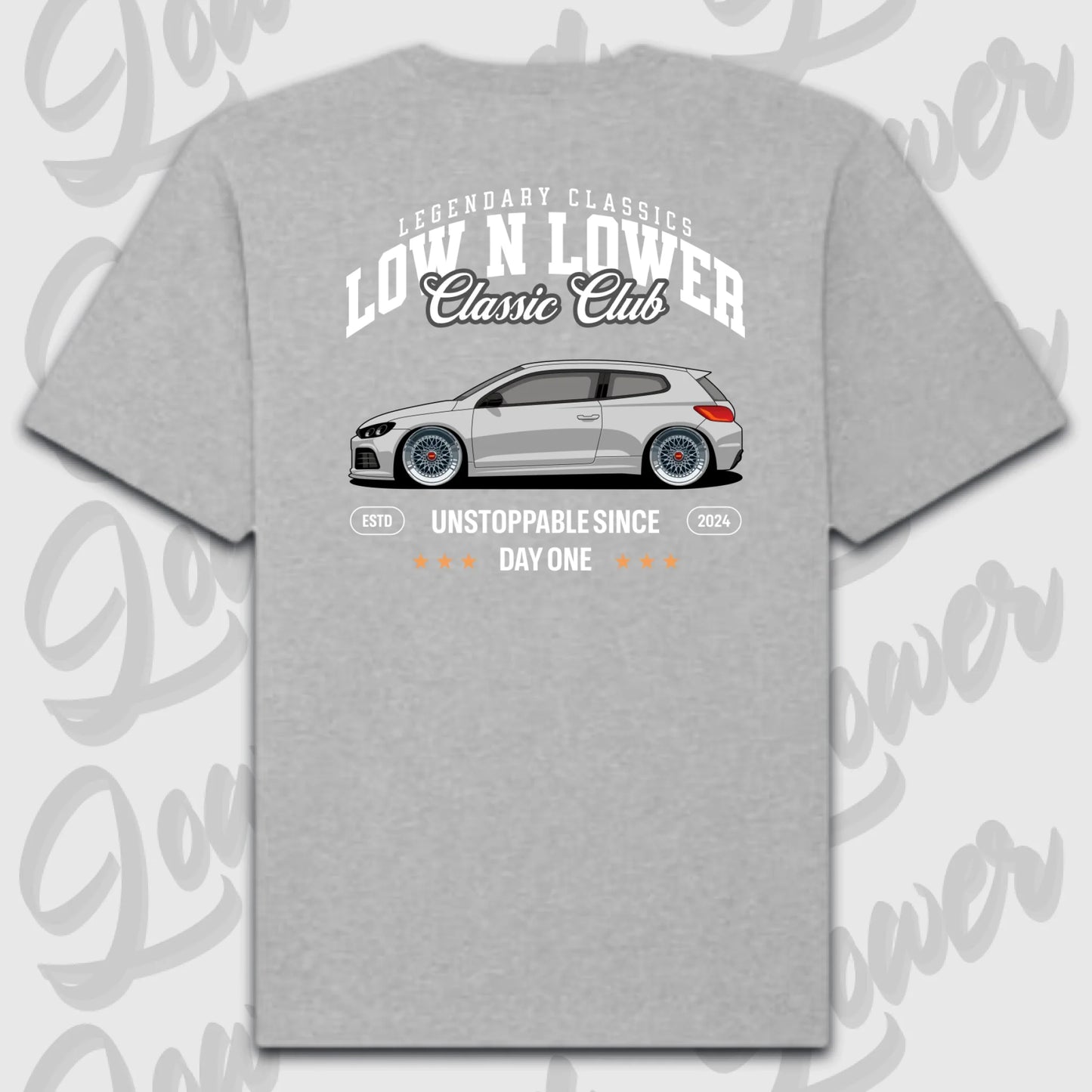 T-Shirt Personalisiert grau, VW, BMW, Mercedes, Audi
