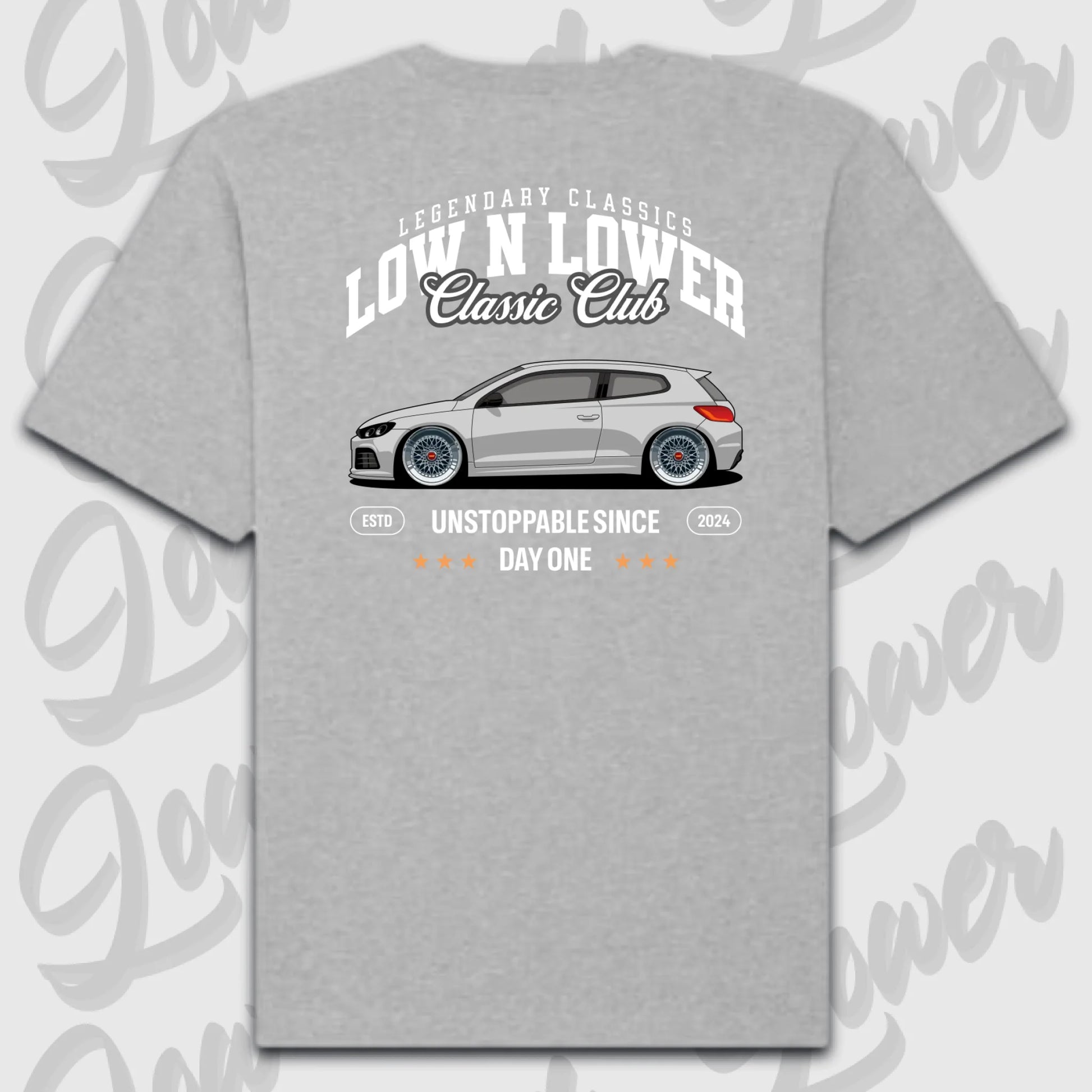 T-Shirt Personalisiert grau, VW, BMW, Mercedes, Audi