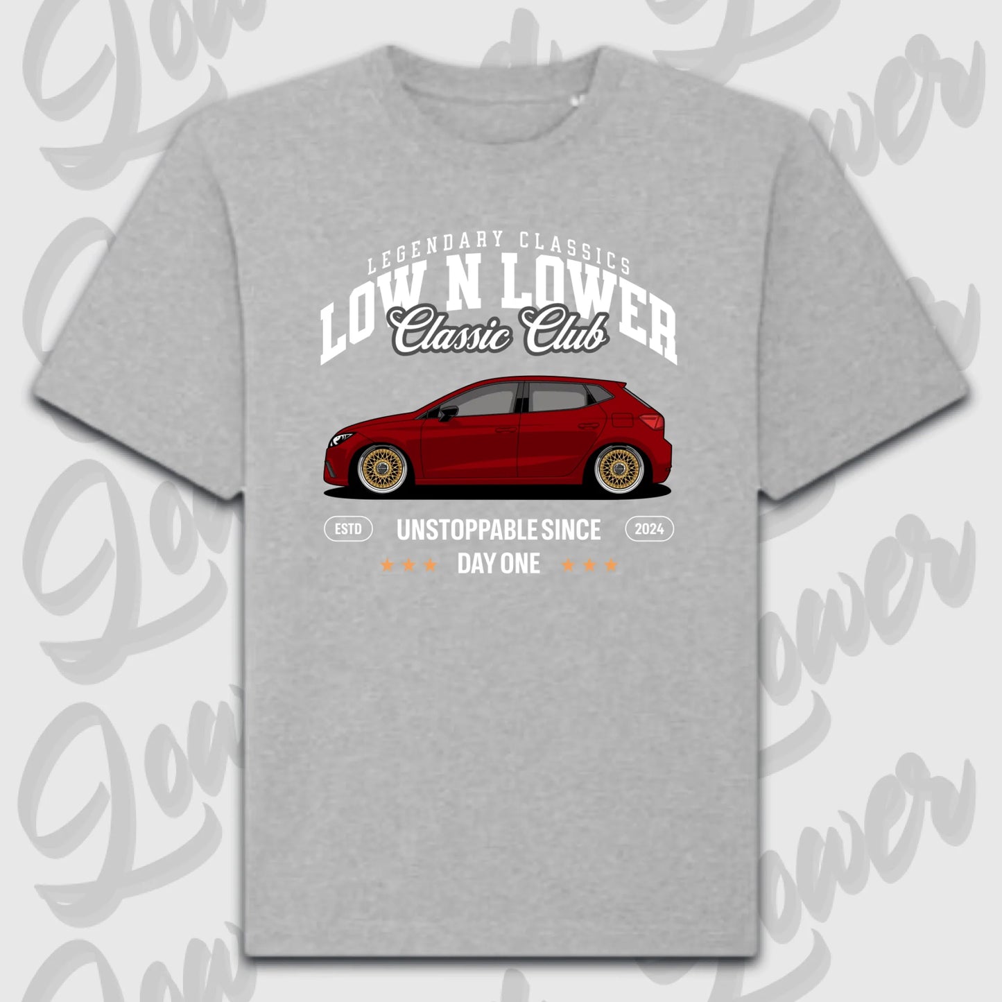T-Shirt Personalisiert grau, VW, BMW, Mercedes, Audi