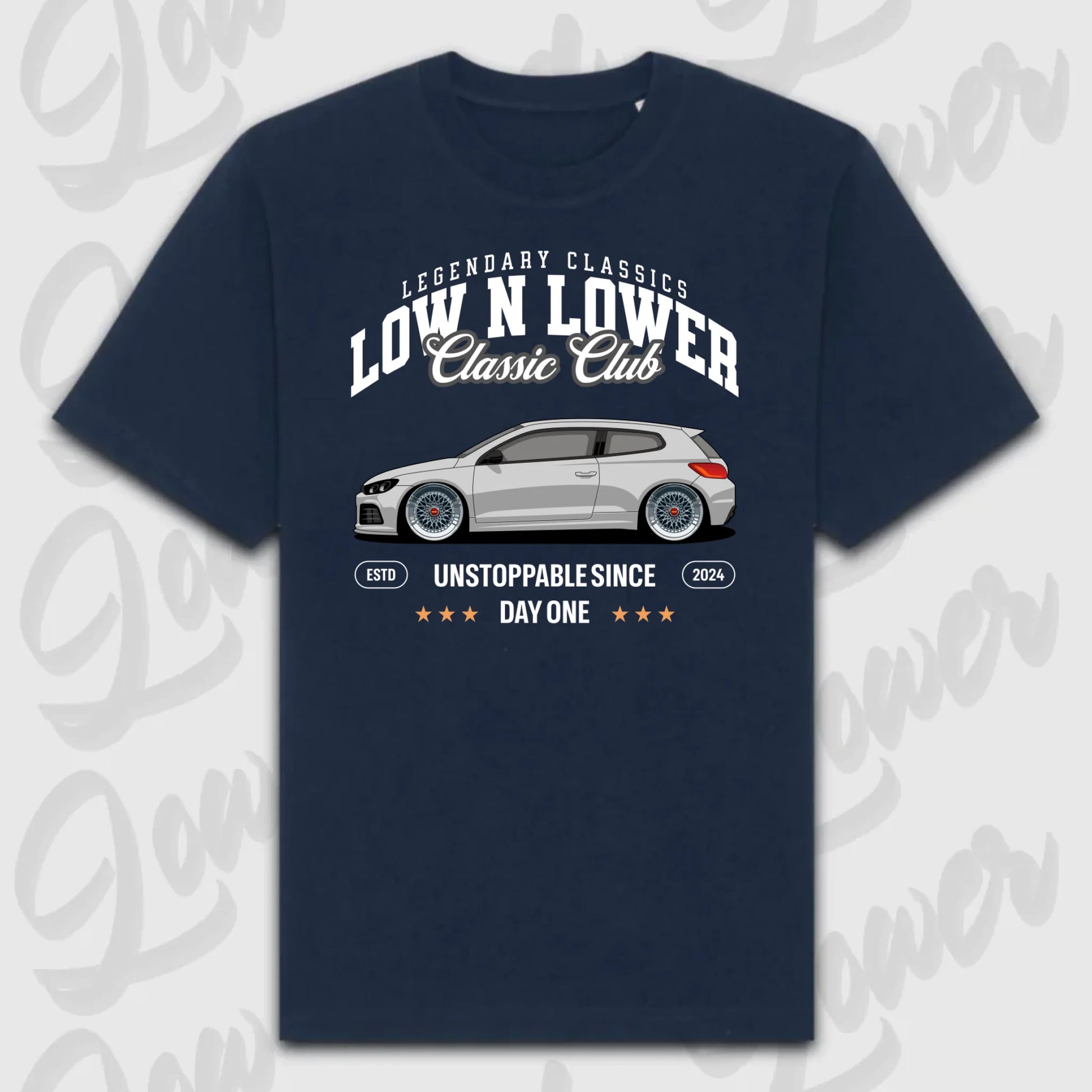 T-Shirt Personalisiert blau, VW, BMW, Mercedes, Audi
