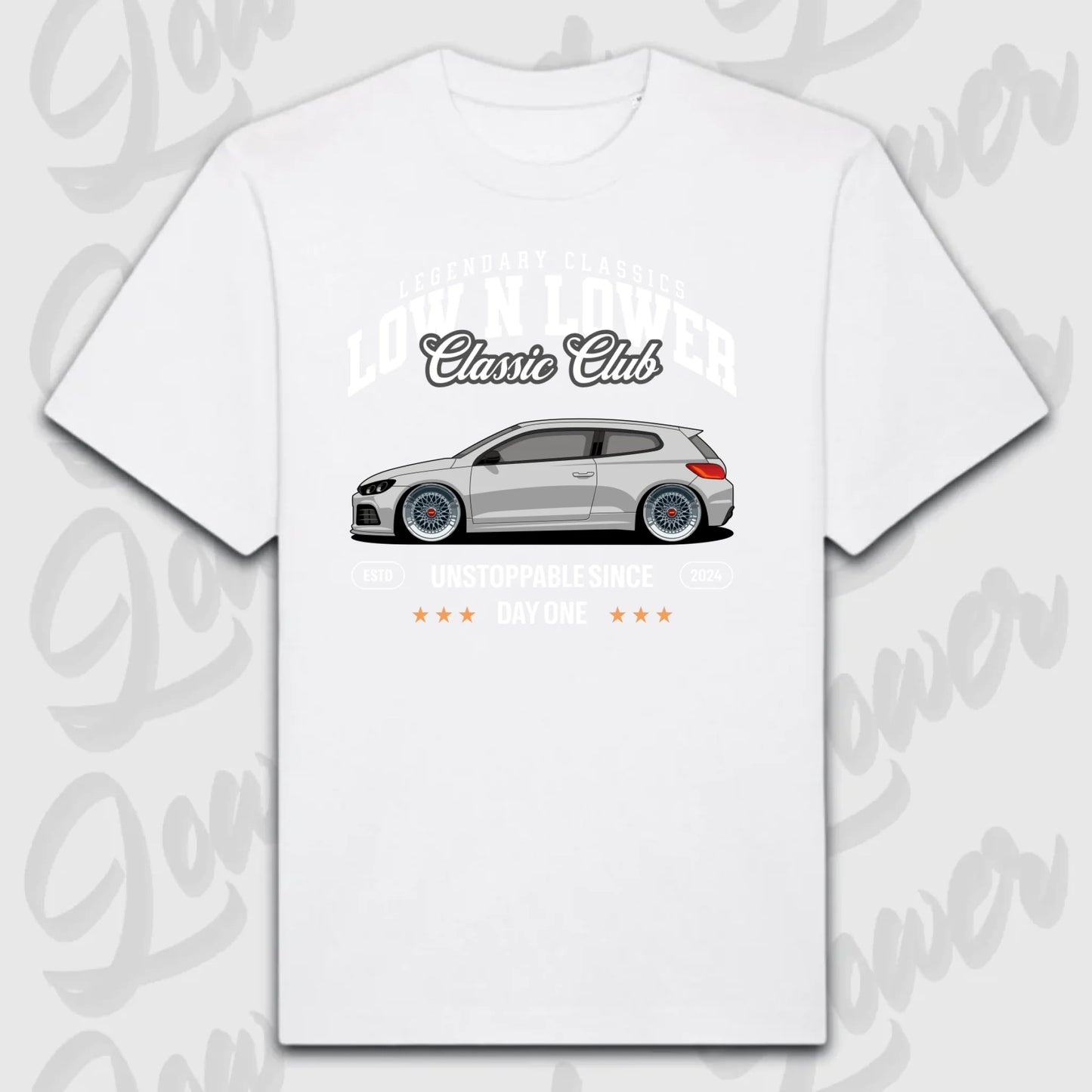 T-Shirt Personalisiert weiß, VW, BMW, Mercedes, Audi