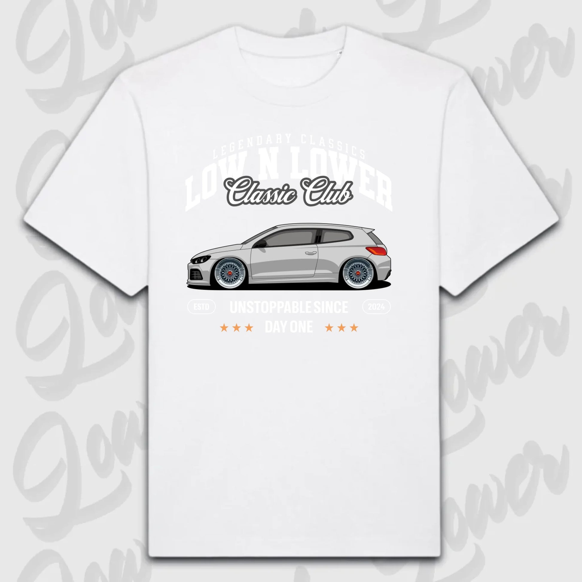T-Shirt Personalisiert weiß, VW, BMW, Mercedes, Audi
