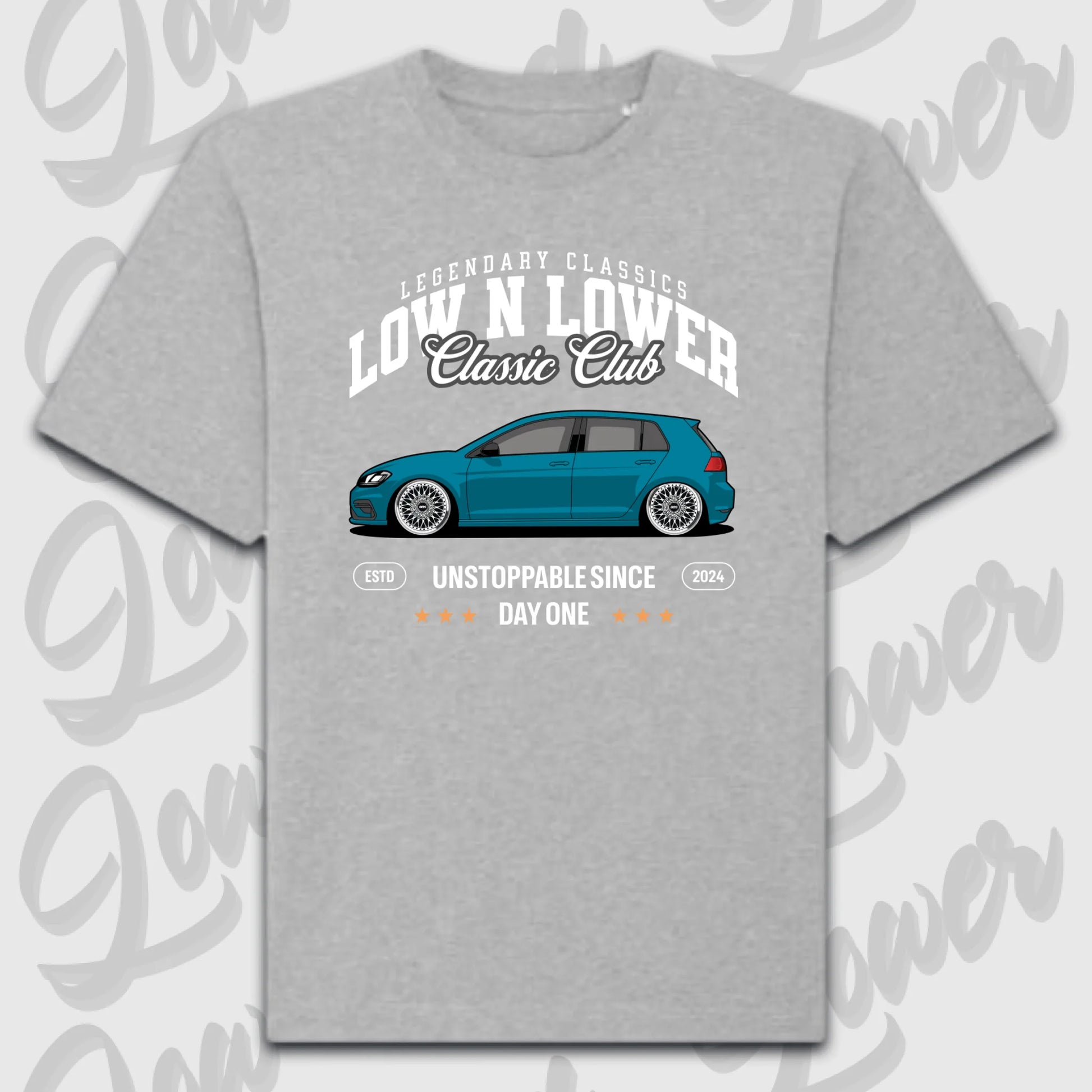 T-Shirt Personalisiert grau, VW, BMW, Mercedes, Audi