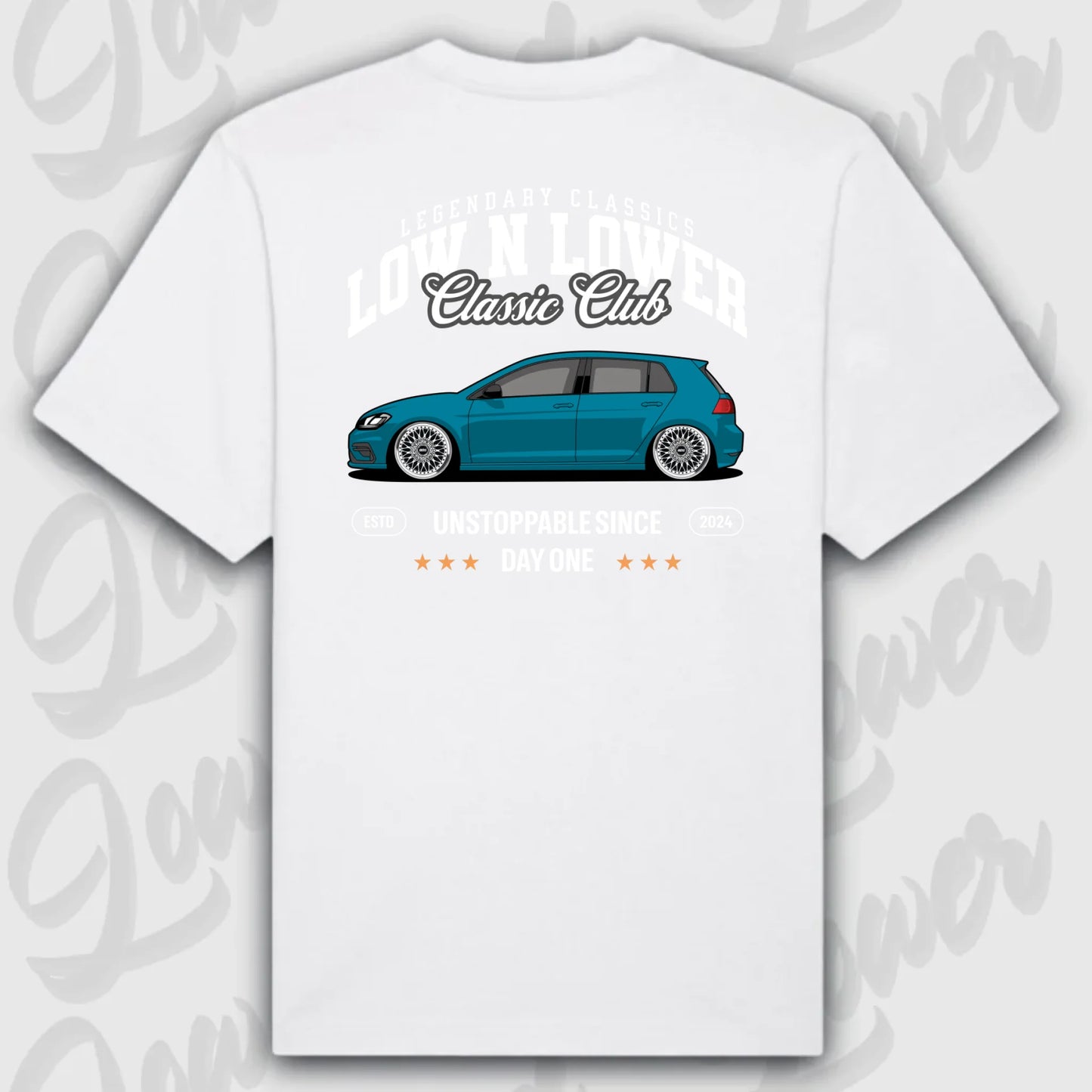 T-Shirt Personalisiert weiß, VW, BMW, Mercedes, Audi