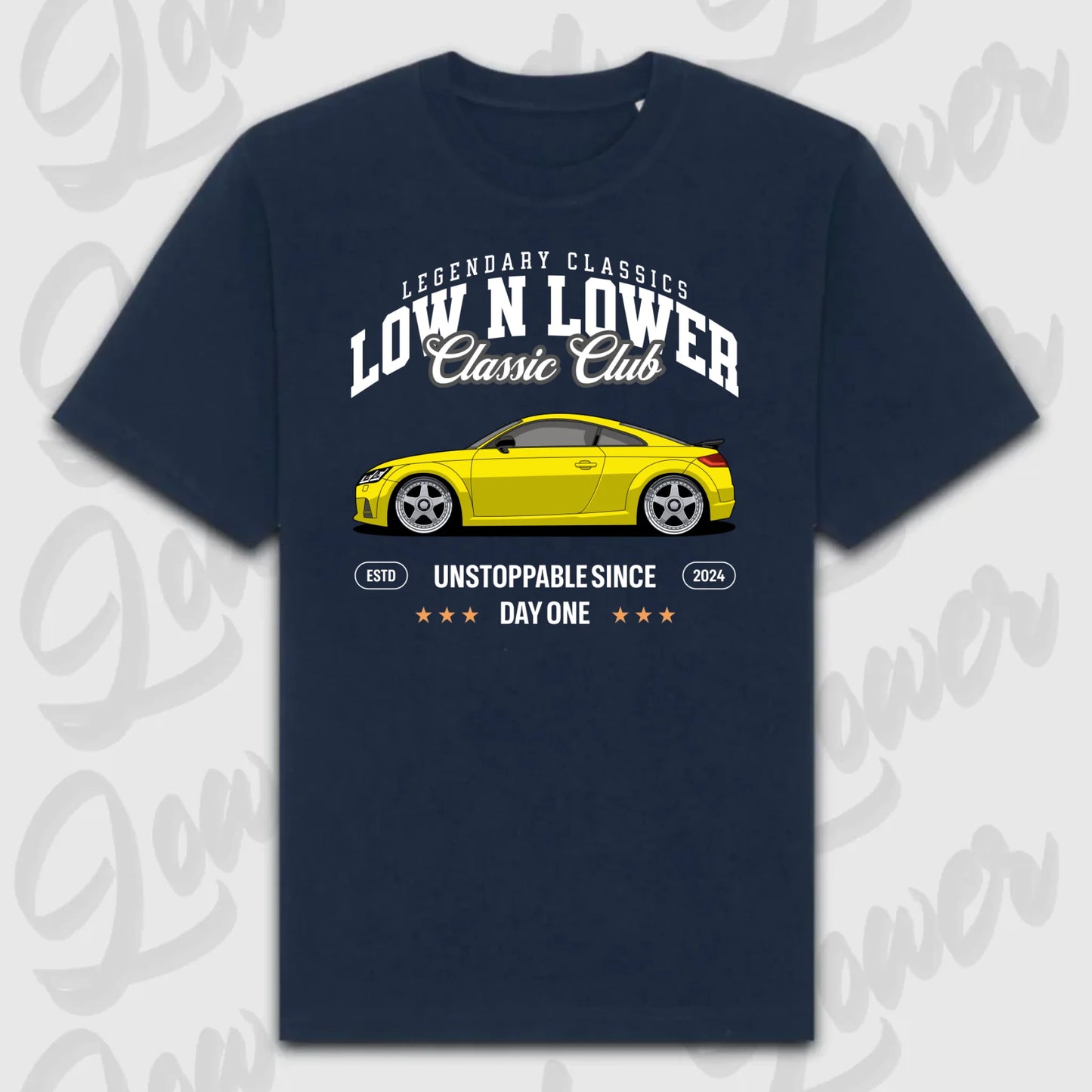 T-Shirt Personalisiert blau, VW, BMW, Mercedes, Audi