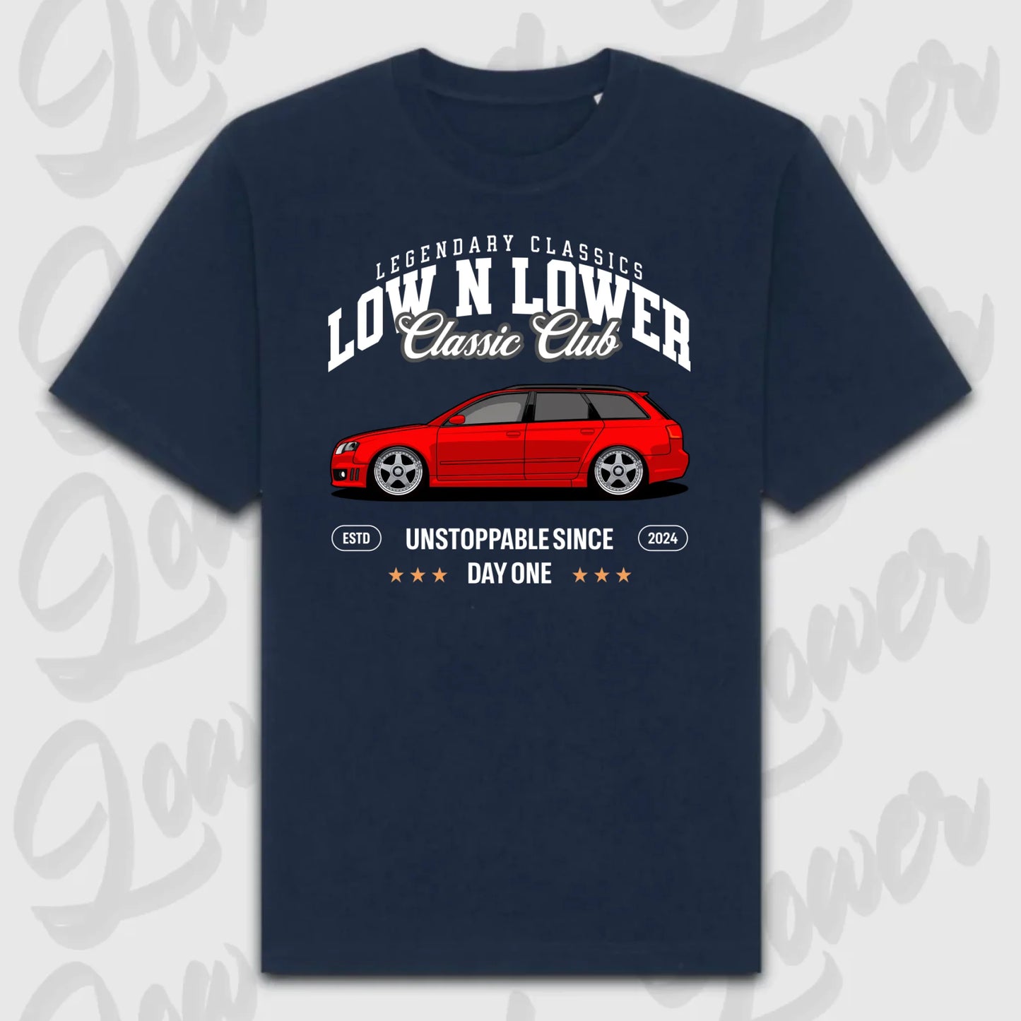 T-Shirt Personalisiert blau, VW, BMW, Mercedes, Audi