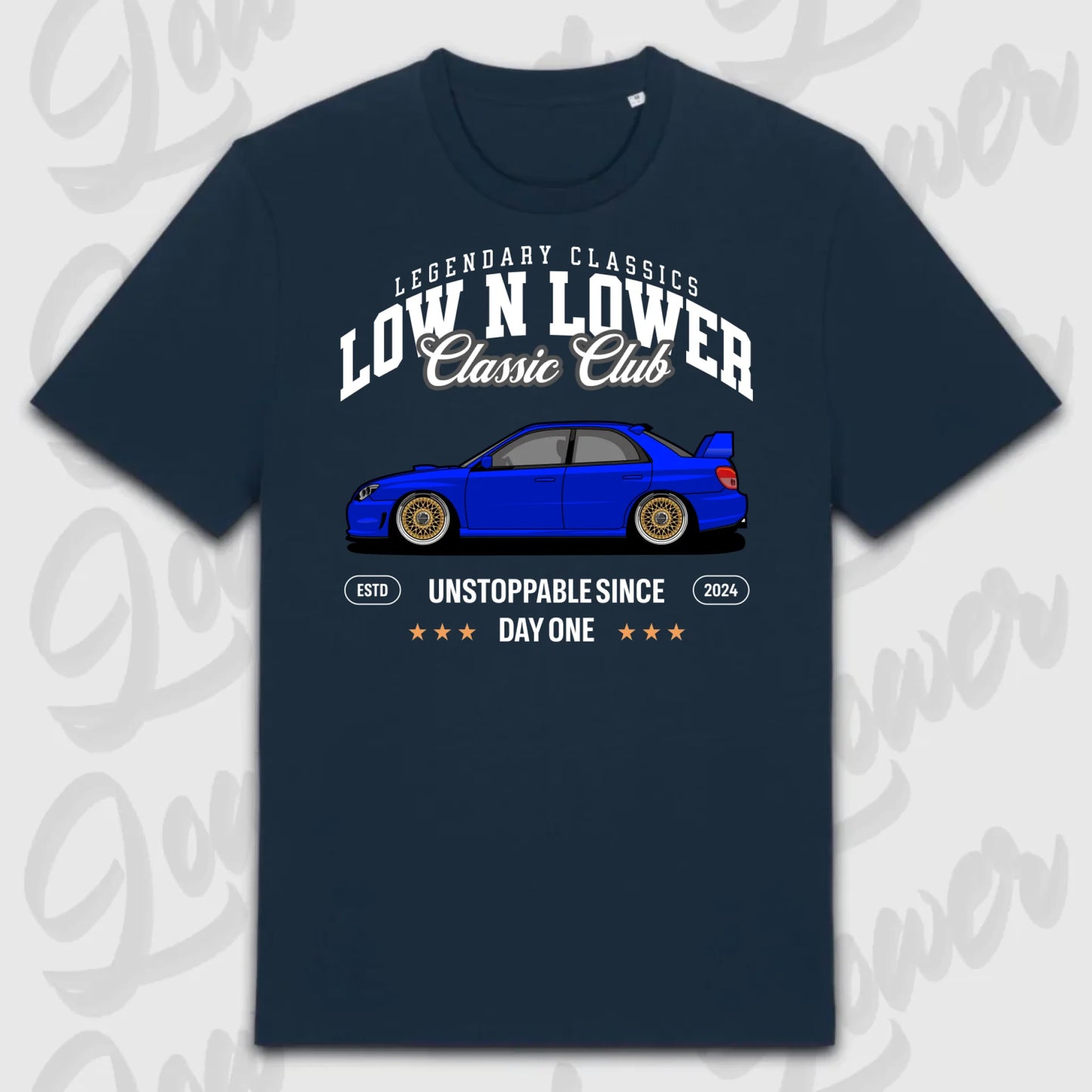 T-Shirt Tuning Cars, Personalisiert Blau, VW, BMW, Audi, Mercedes, Autos
