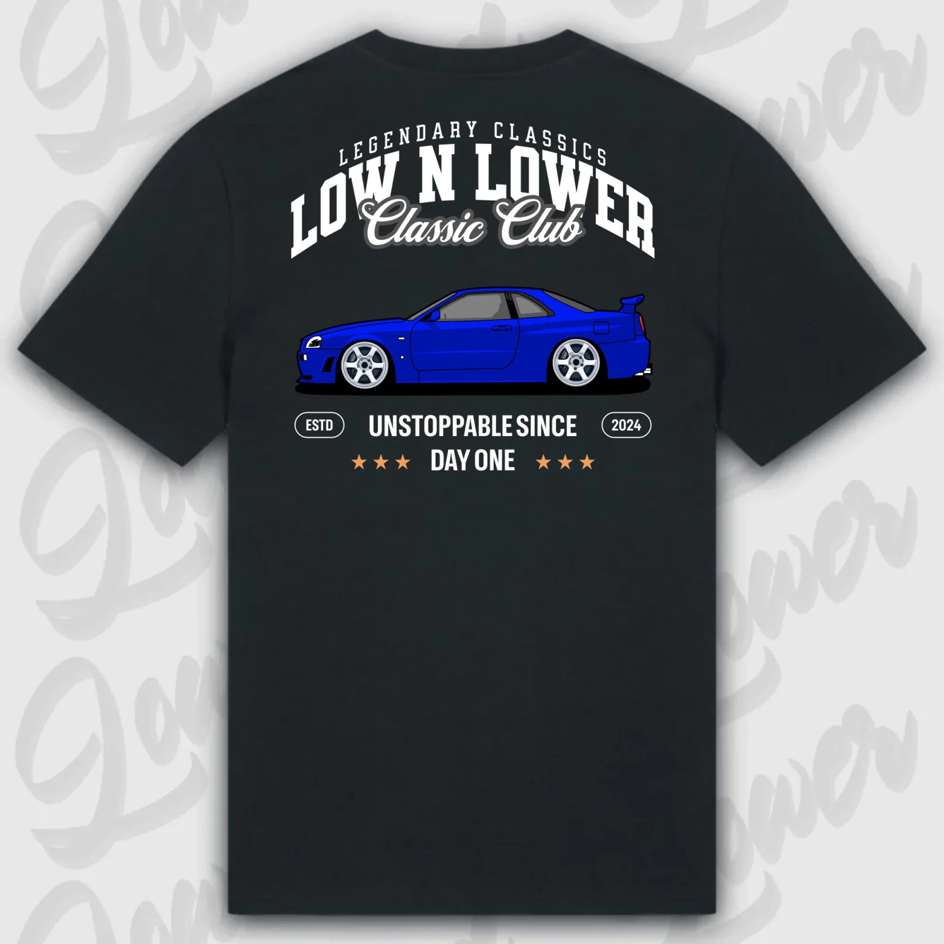 T-Shirt Tuning Cars, Personalisiert Schwarz Rückseite, VW, BMW, Audi, Mercedes, Autos