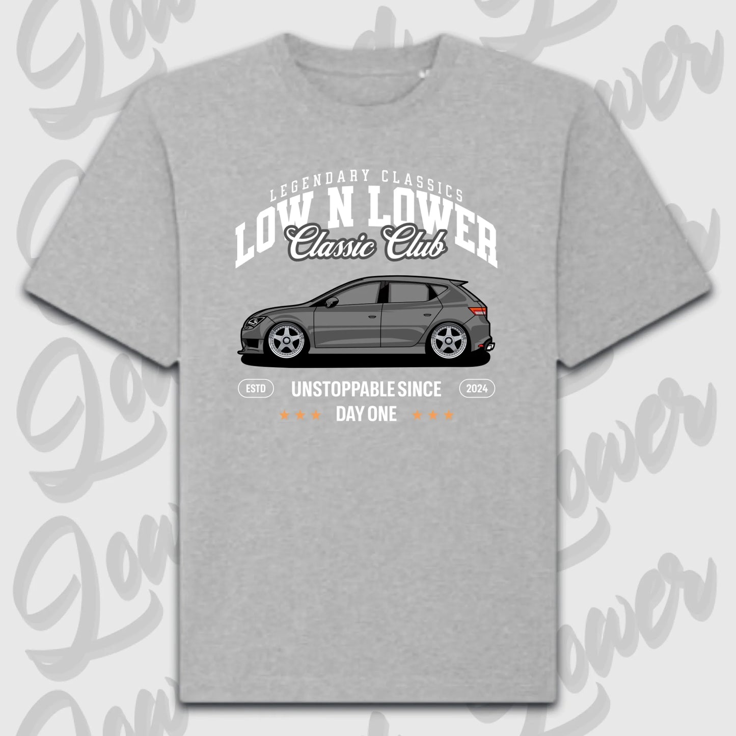 T-Shirt Personalisiert grau, VW, BMW, Mercedes, Audi