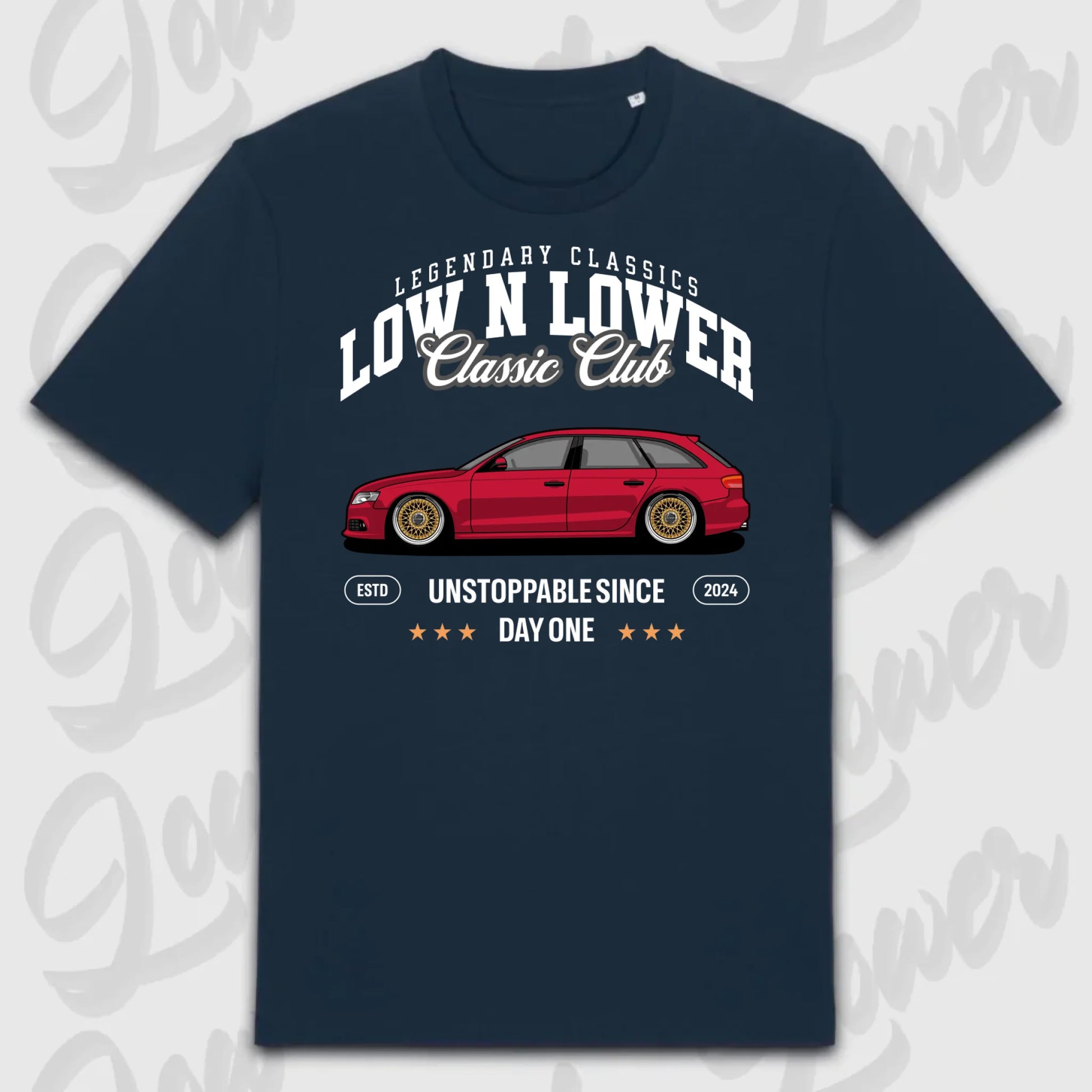 T-Shirt Tuning Cars, Personalisiert Blau, VW, BMW, Audi, Mercedes, Autos