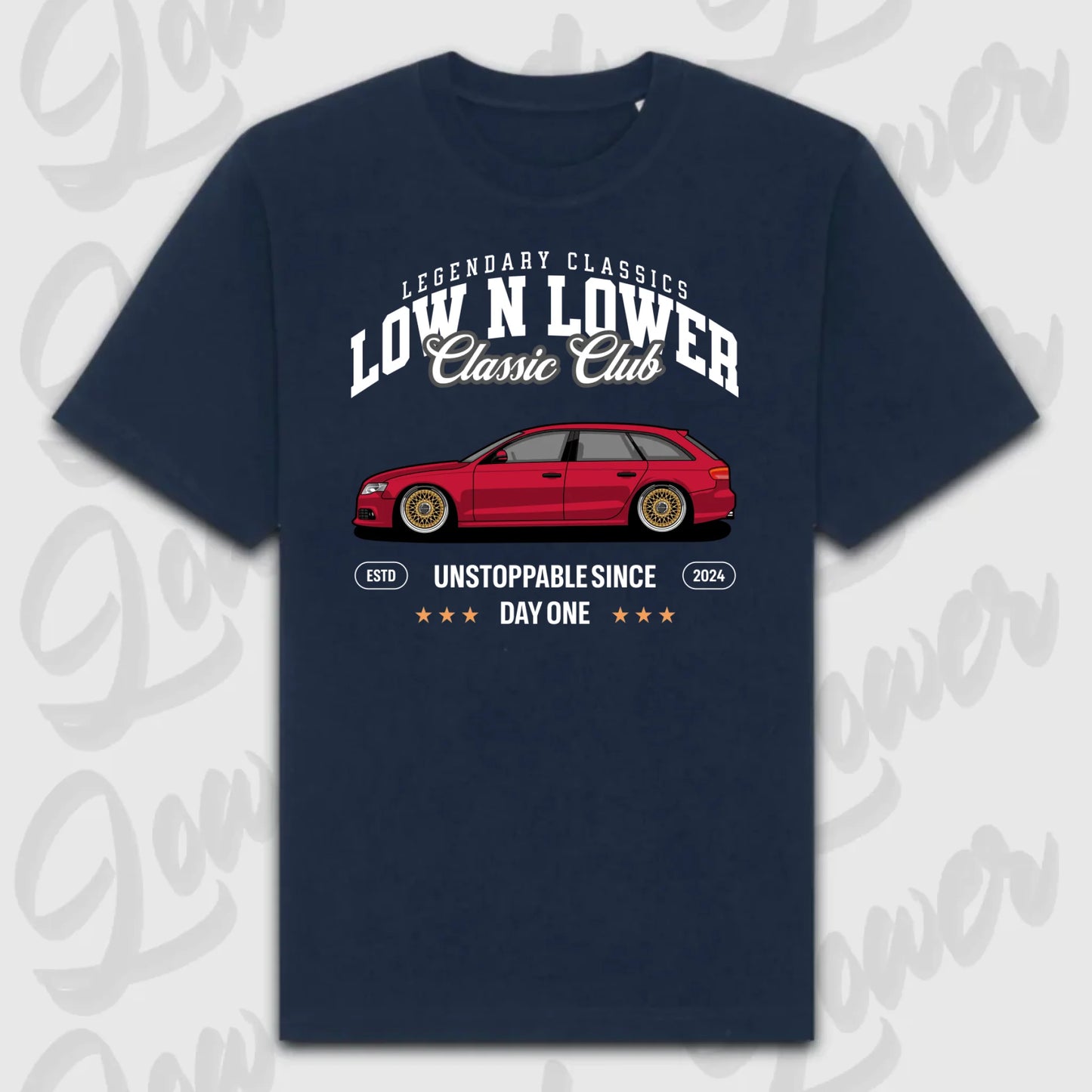 T-Shirt Personalisiert blau, VW, BMW, Mercedes, Audi