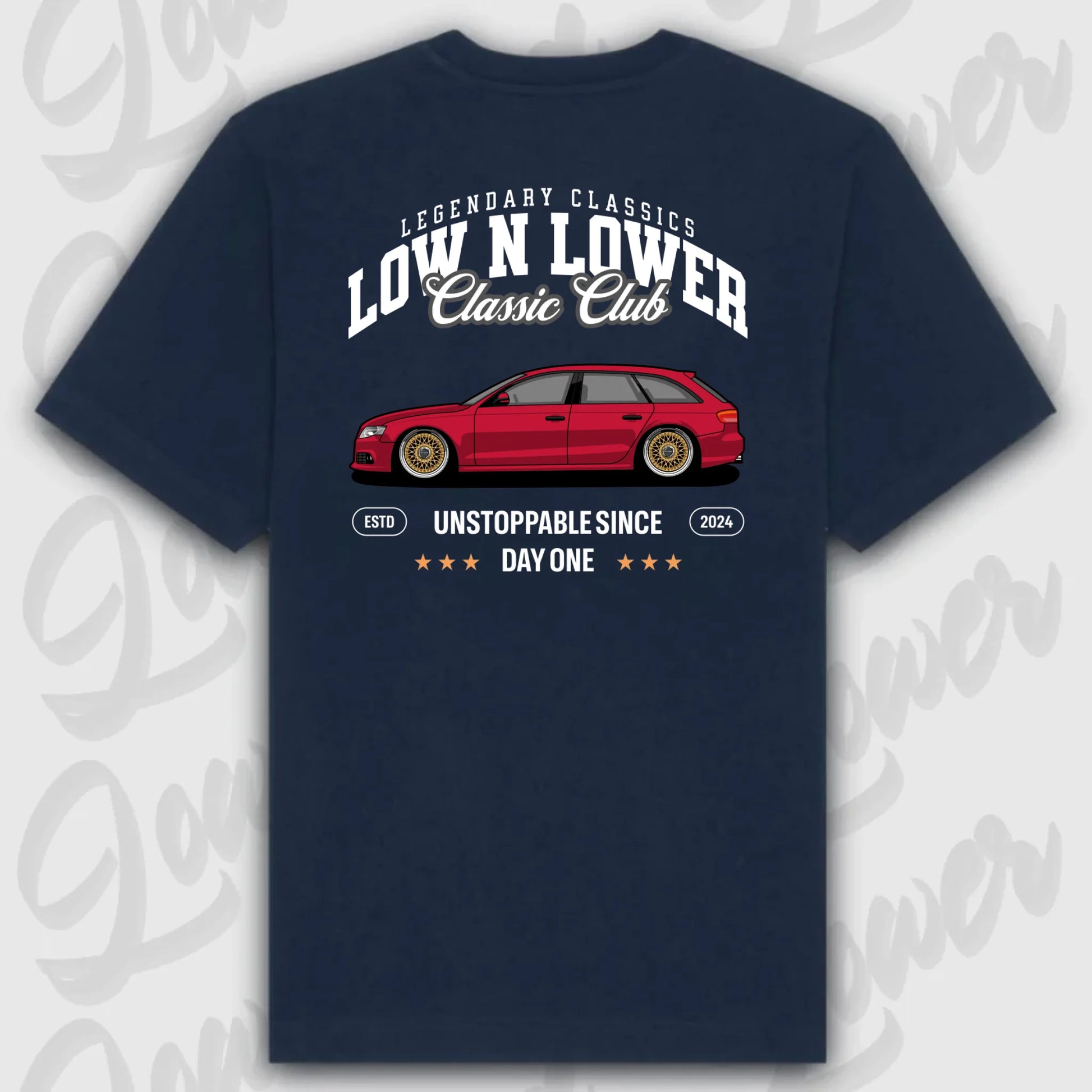 T-Shirt Personalisiert blau, VW, BMW, Mercedes, Audi