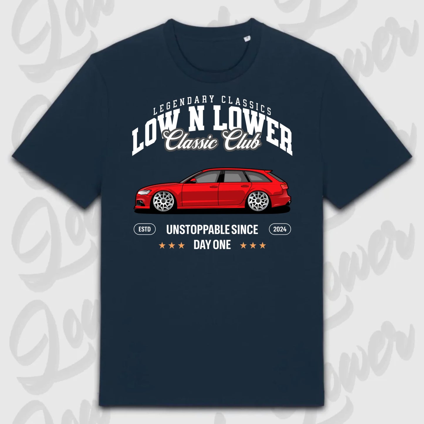 T-Shirt Tuning Cars, Personalisiert Blau, VW, BMW, Audi, Mercedes, Autos