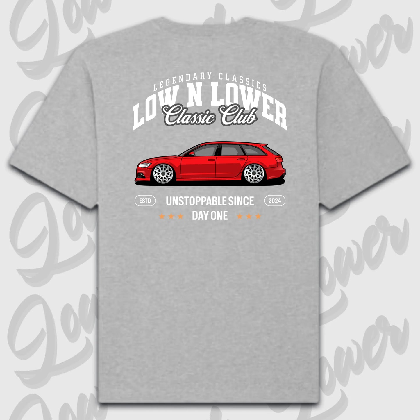 T-Shirt Personalisiert grau, VW, BMW, Mercedes, Audi