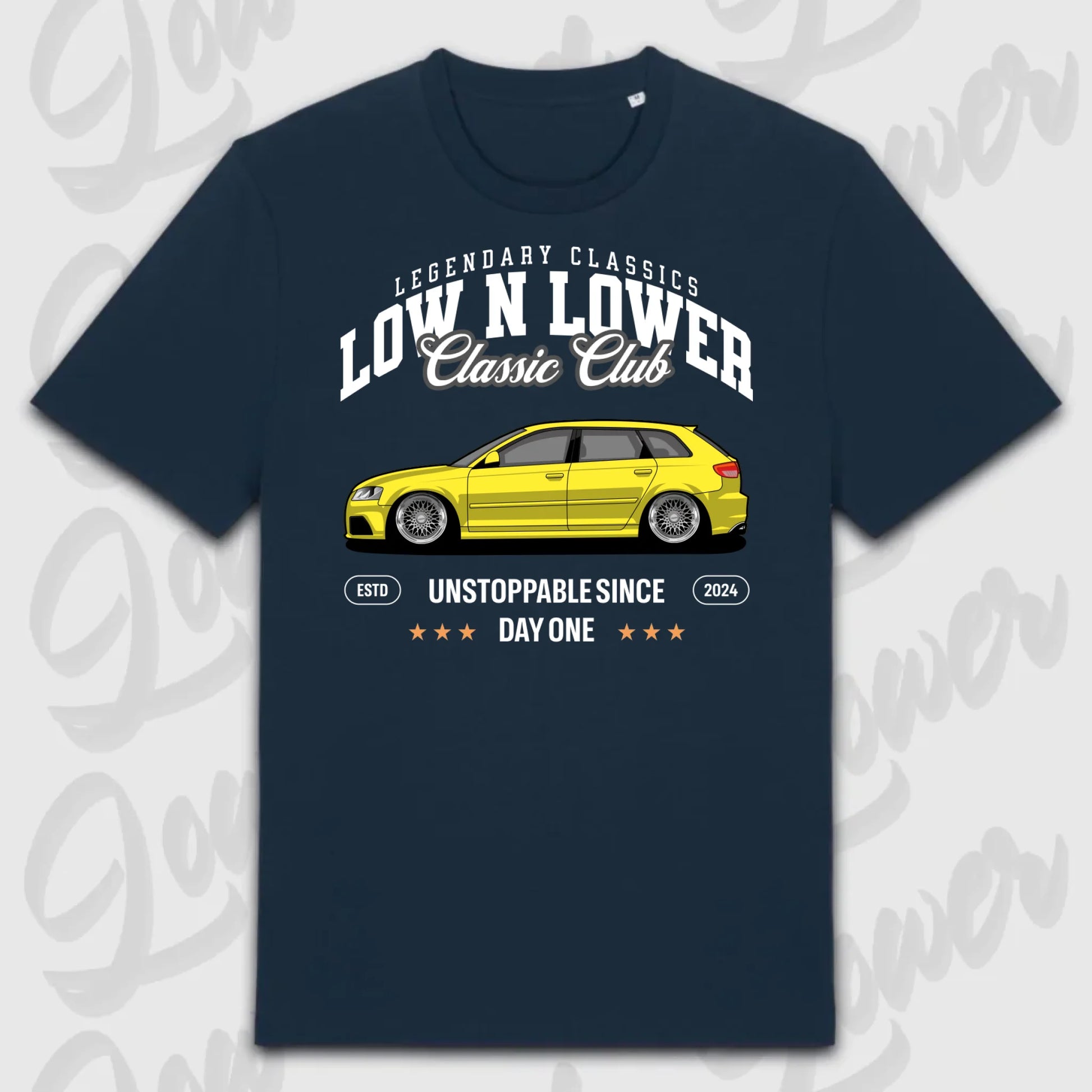 T-Shirt Tuning Cars, Personalisiert Blau, VW, BMW, Audi, Mercedes, Autos