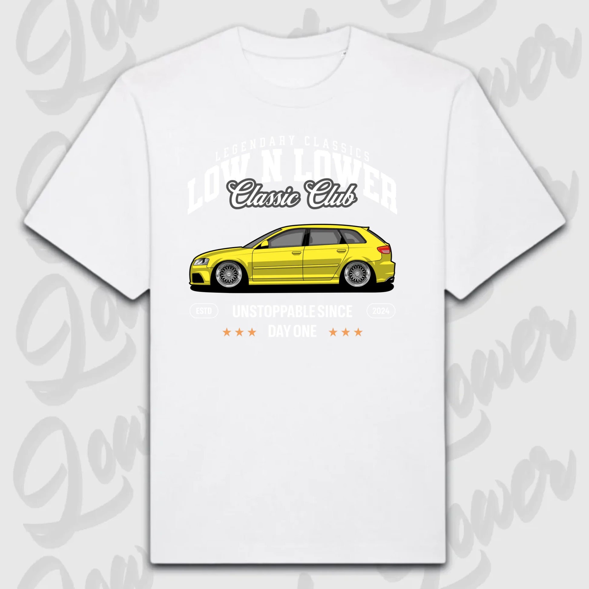 T-Shirt Personalisiert weiß, VW, BMW, Mercedes, Audi