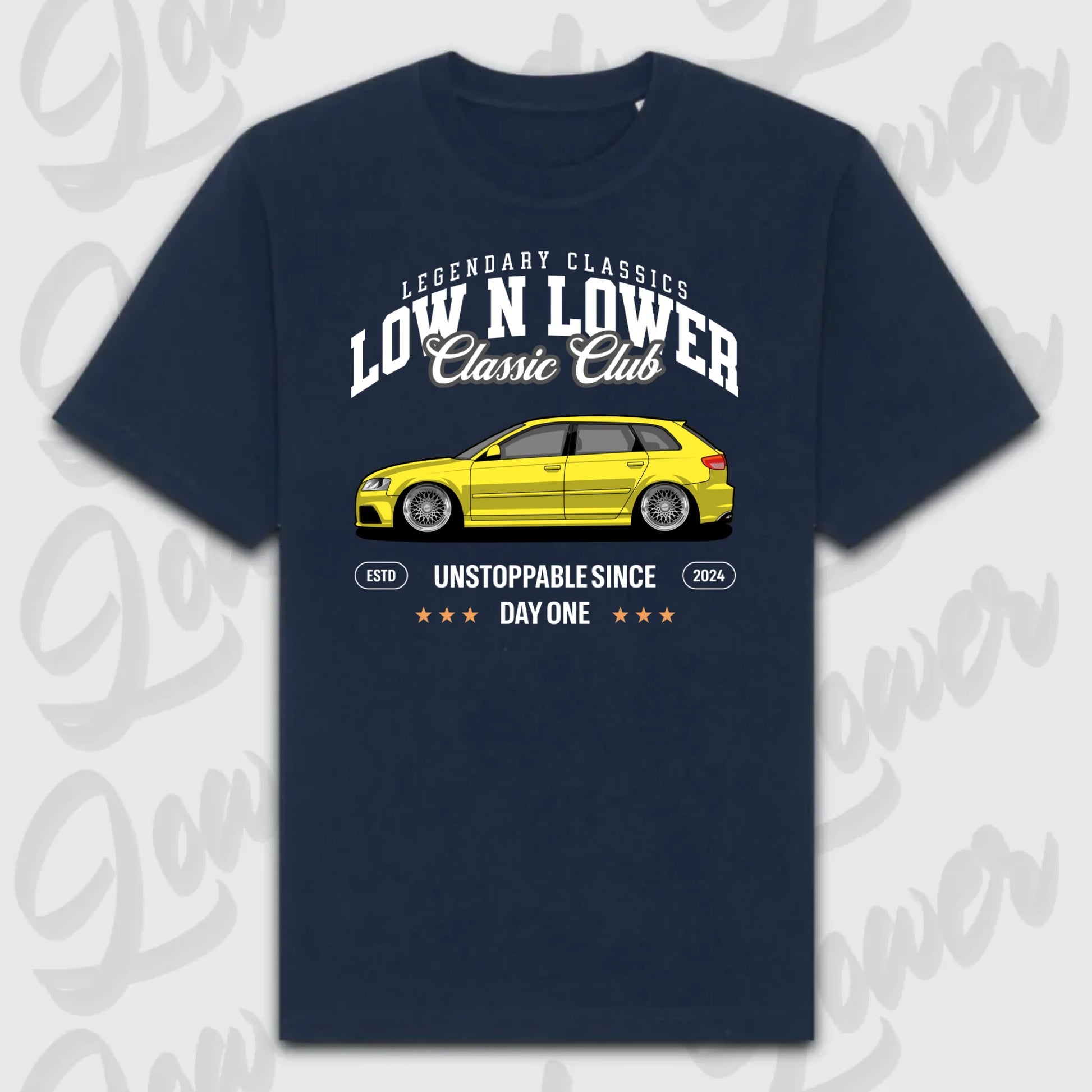 T-Shirt Personalisiert blau, VW, BMW, Mercedes, Audi