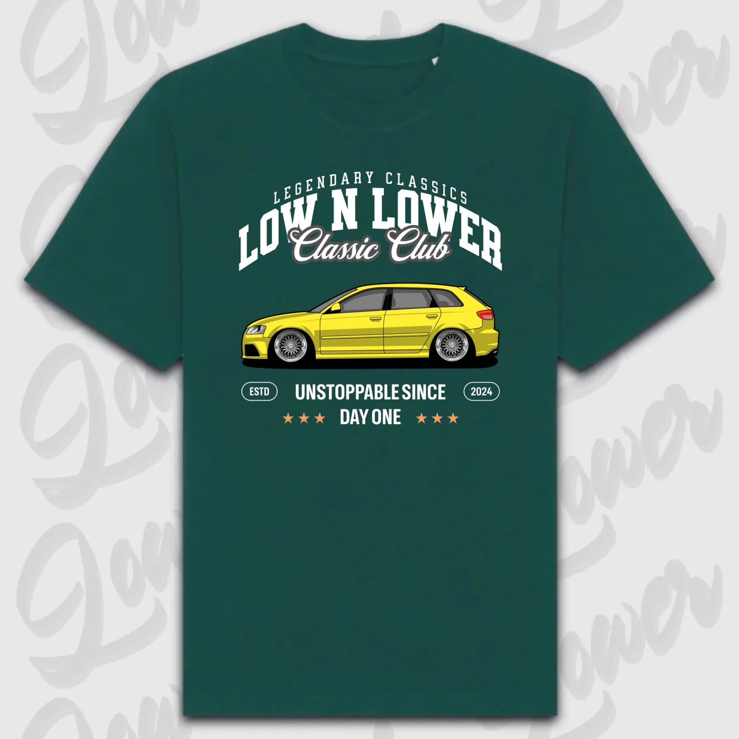 T-Shirt Personalisiert grün, VW, BMW, Mercedes, Audi