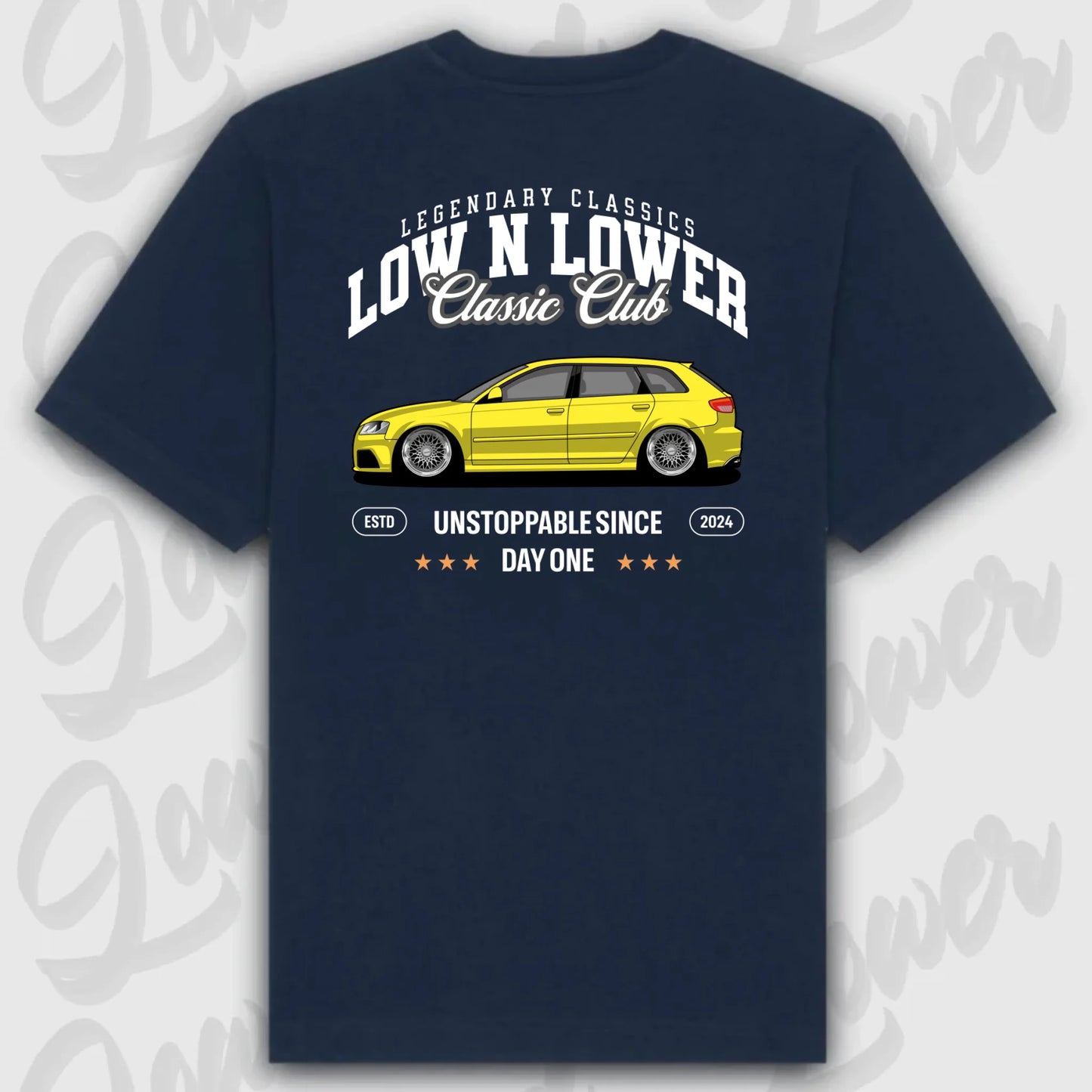 T-Shirt Personalisiert blau, VW, BMW, Mercedes, Audi