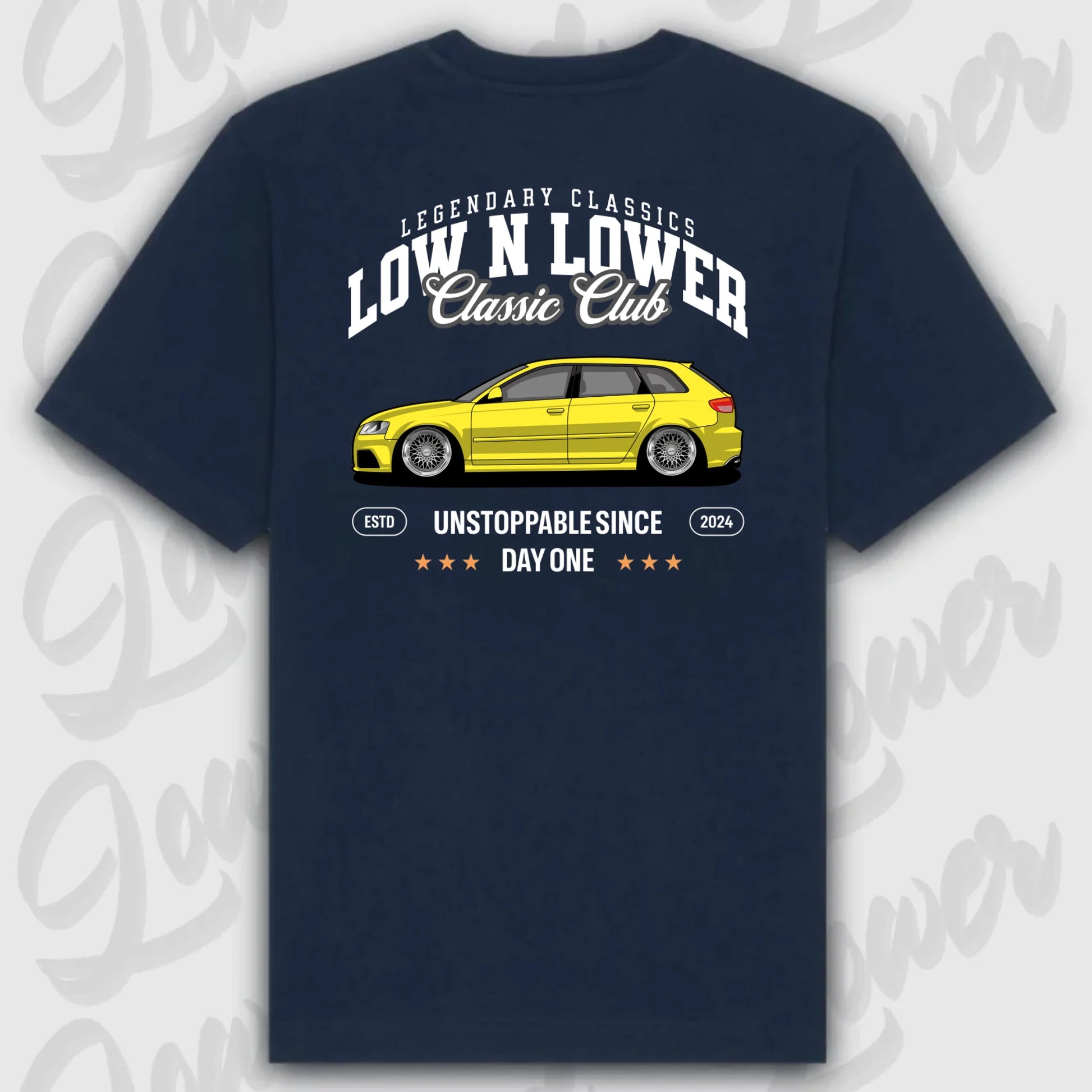 T-Shirt Personalisiert blau, VW, BMW, Mercedes, Audi