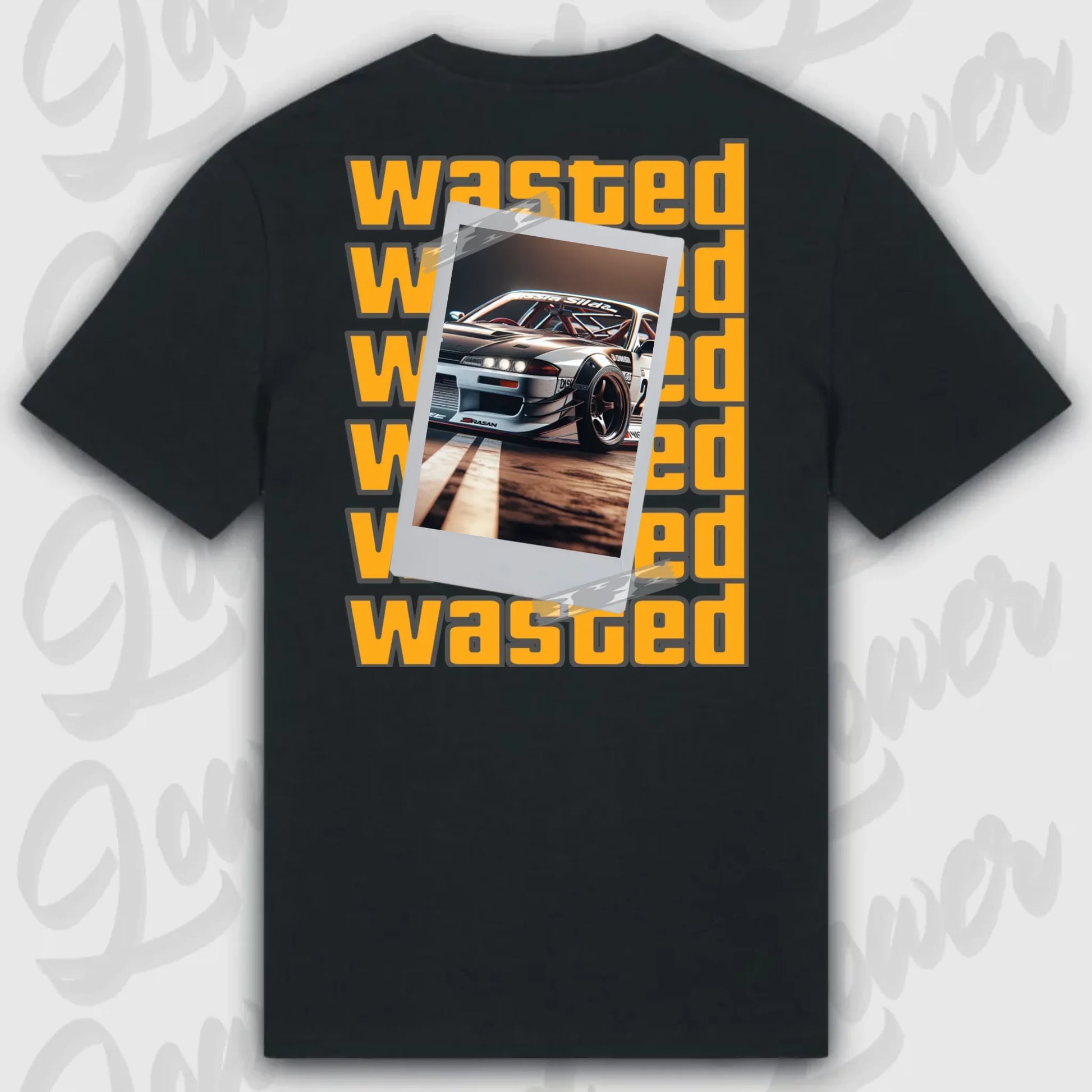 T-Shirt Tuning Cars, Personalisiert Schwarz Rückseite, VW, BMW, Audi, Mercedes, Autos
