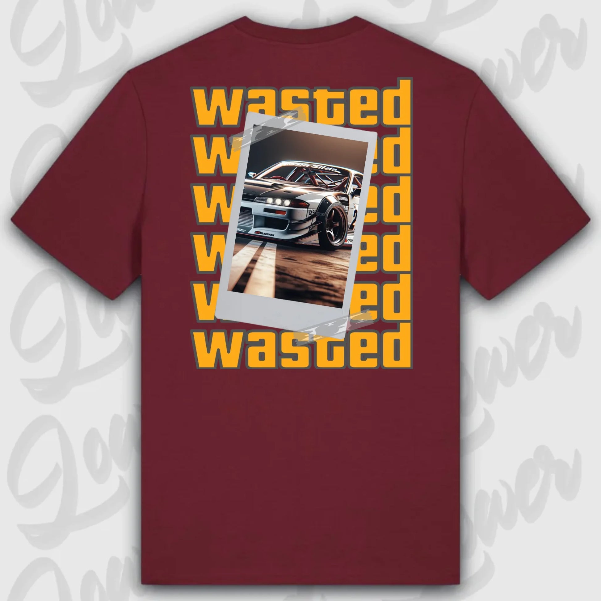 T-Shirt Tuning Cars, Personalisiert Rot Rückseite, VW, B