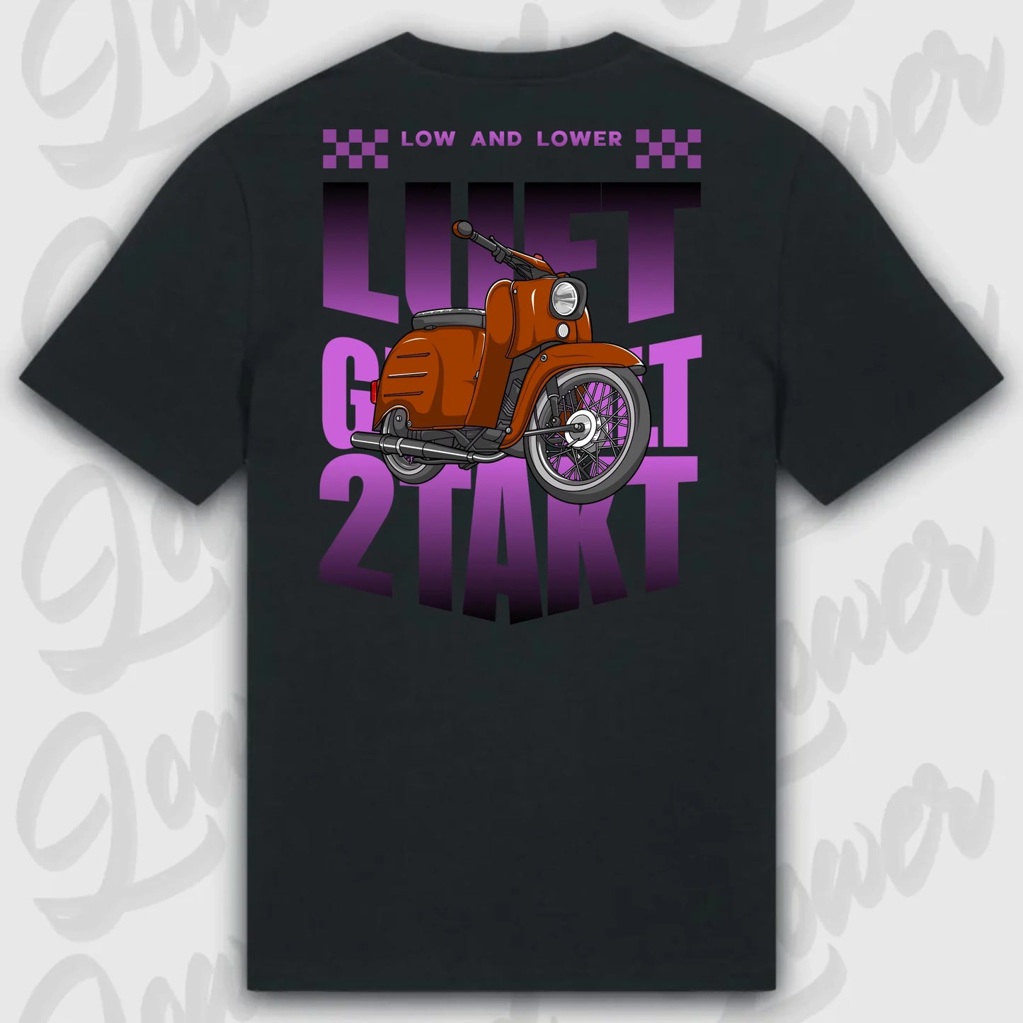 T-Shirt Tuning Cars, Personalisiert Schwarz Rückseite, VW, BMW, Audi, Mercedes, Autos