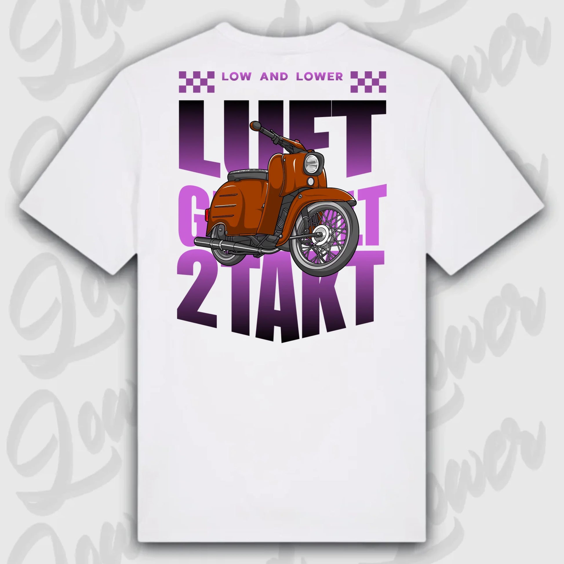 T-Shirt Tuning Cars, Personalisiert weiß Rückseite, VW, B