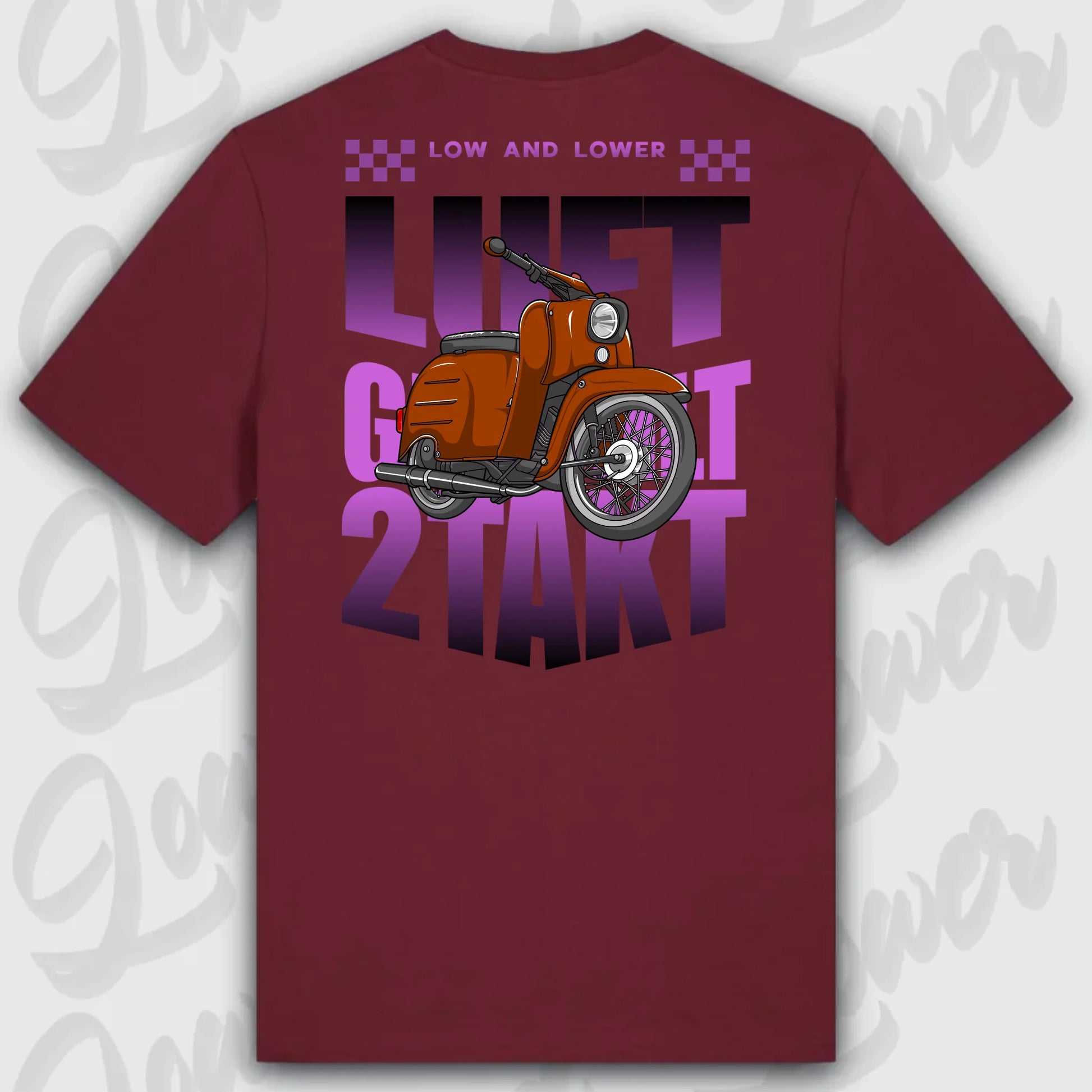 T-Shirt Tuning Cars, Personalisiert Rot Rückseite, VW, B